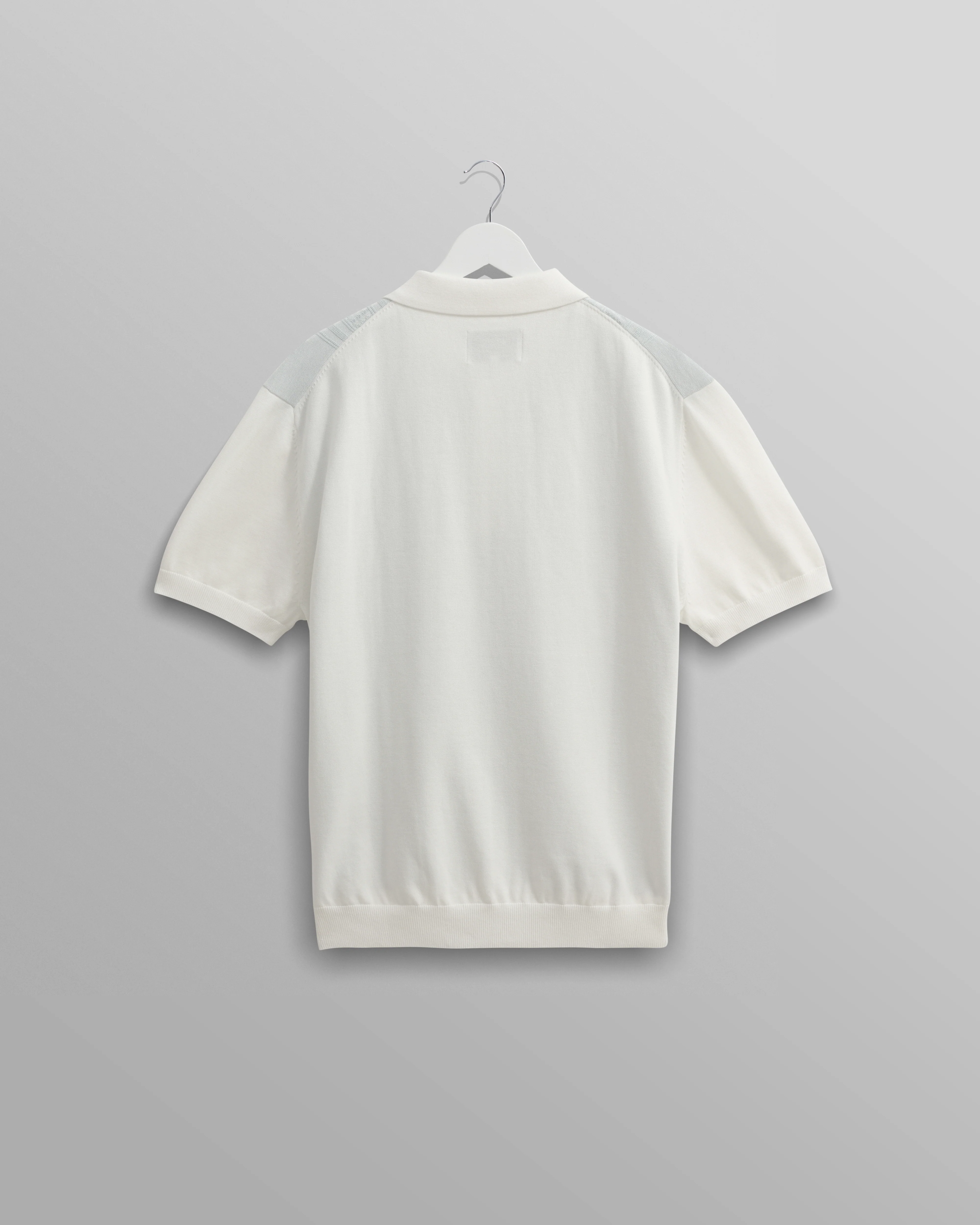 Turin - Blue And Ecru Retro Stripe Knitted Cotton Polo - Image 10