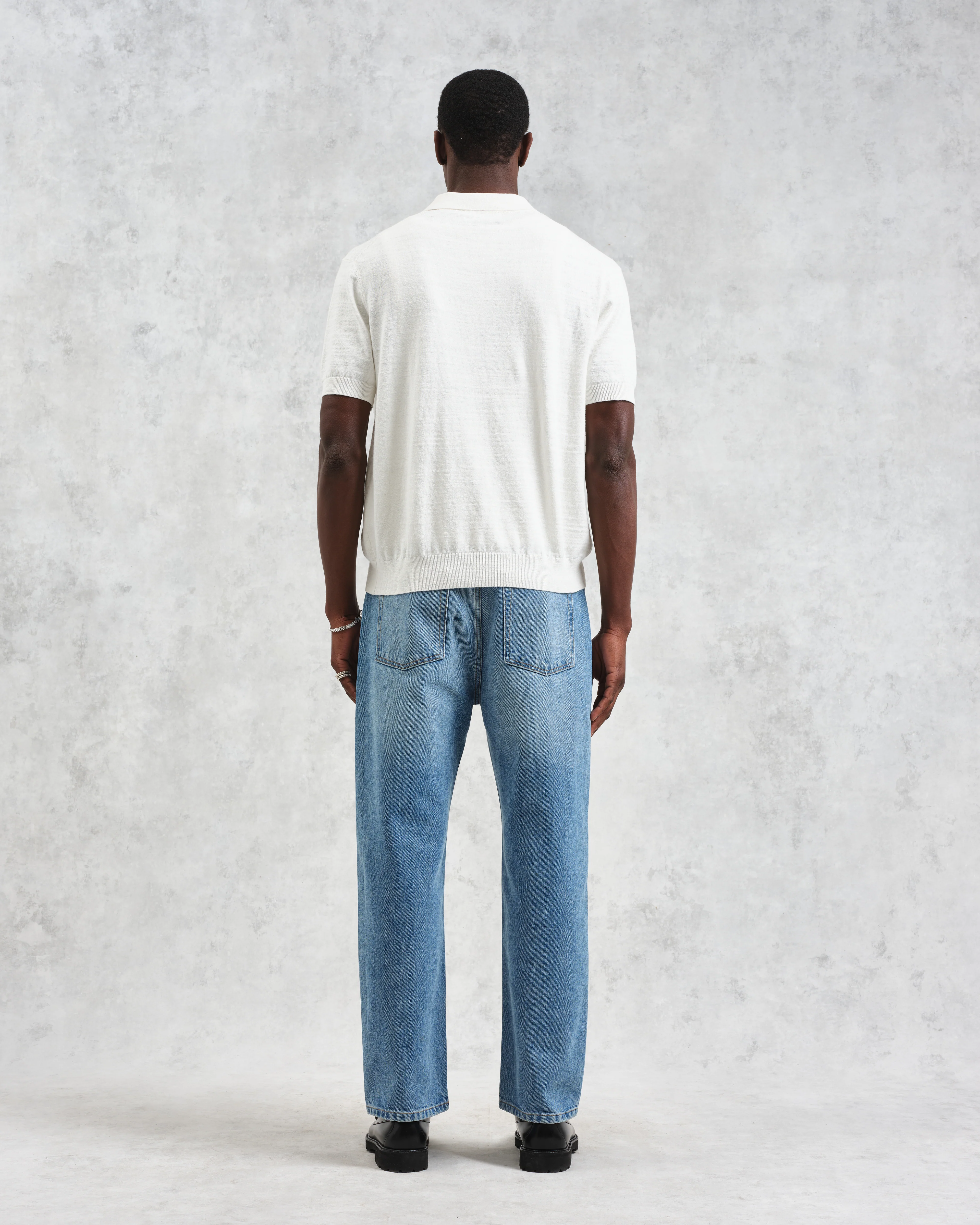 Turin - Ecru Slub Knitted Cotton-Linen Polo - Image 6