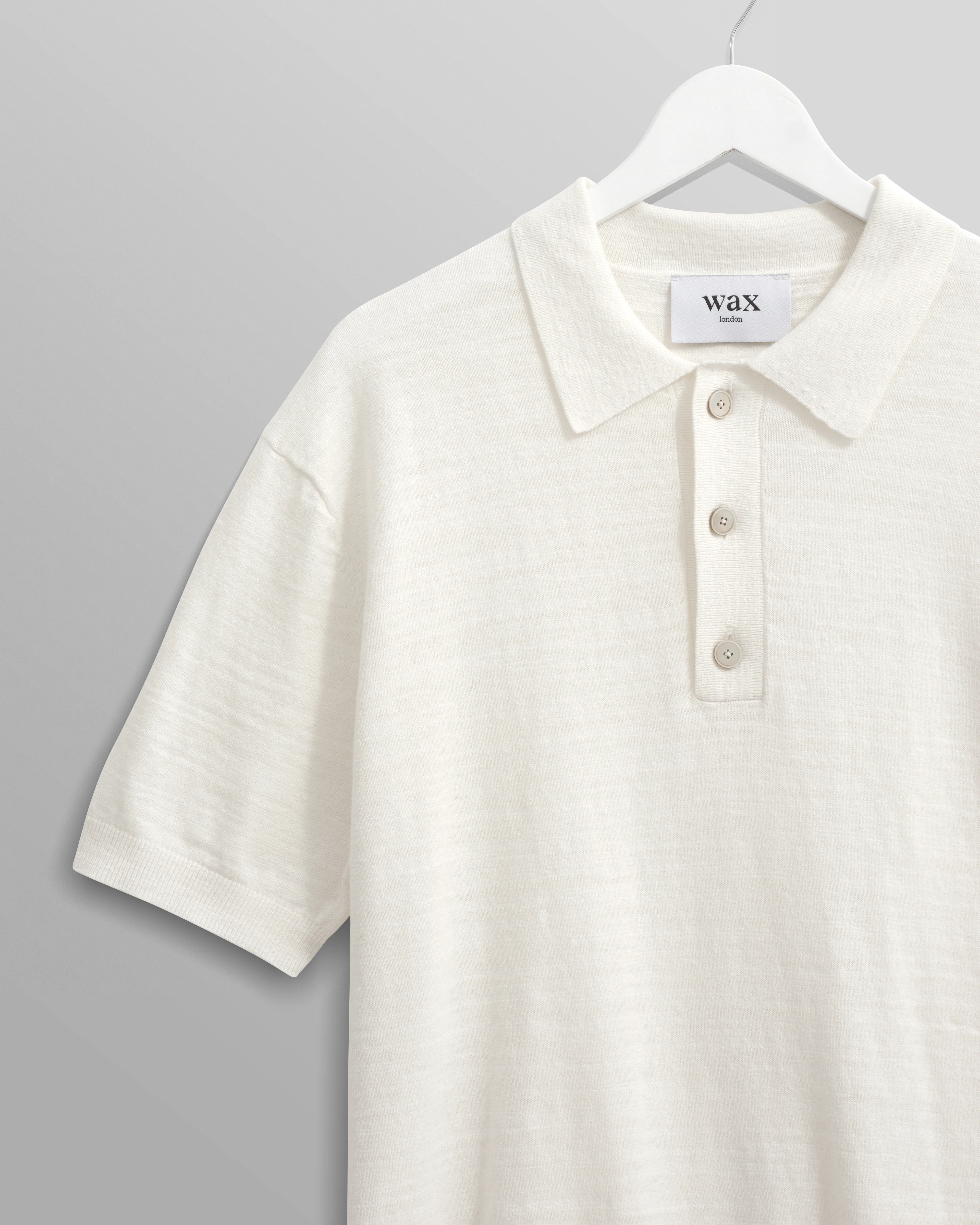 Turin - Ecru Slub Knitted Cotton-Linen Polo - Image 7
