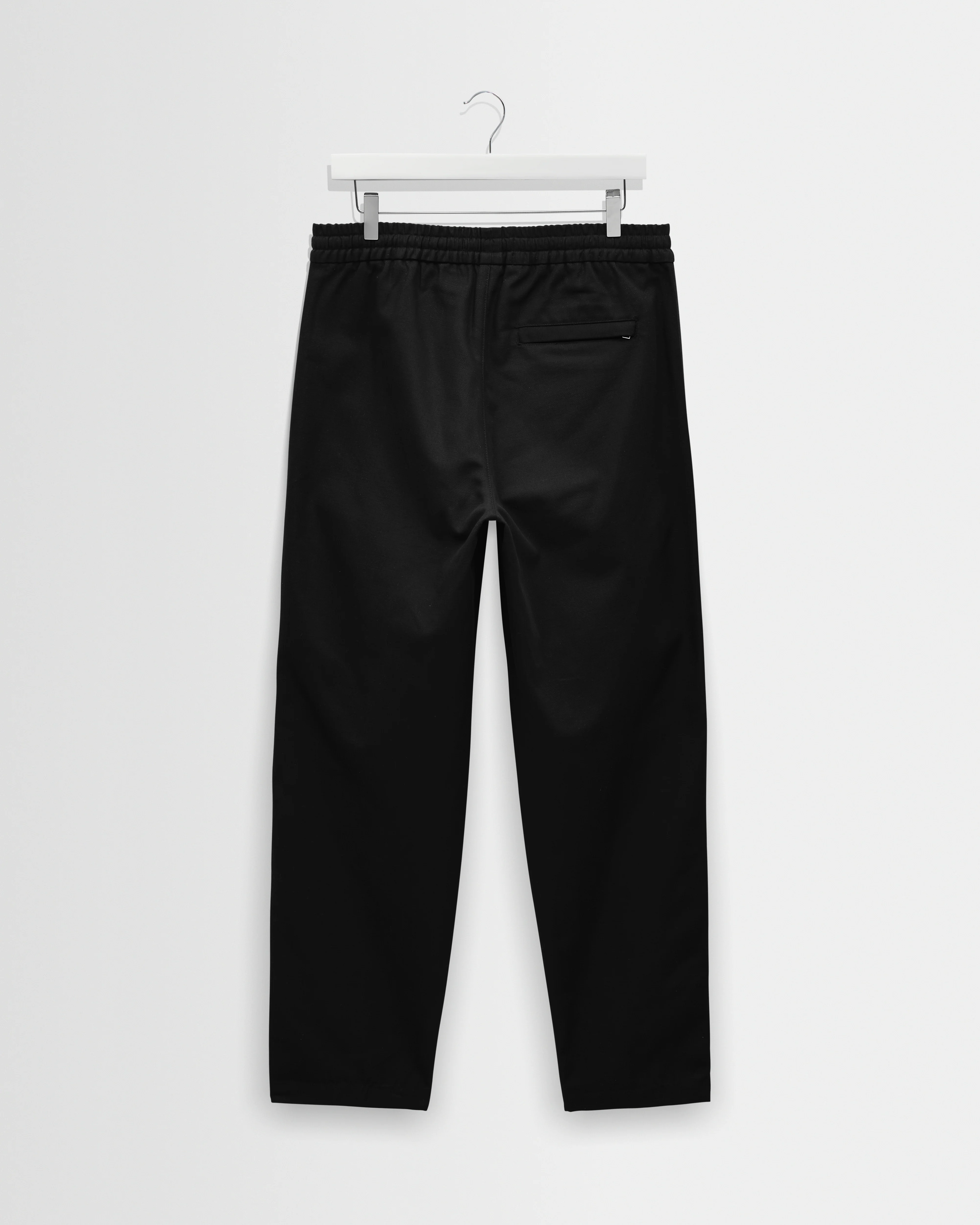 Tyne - Black Cotton Tencel Loose Fit Trousers - Image 3
