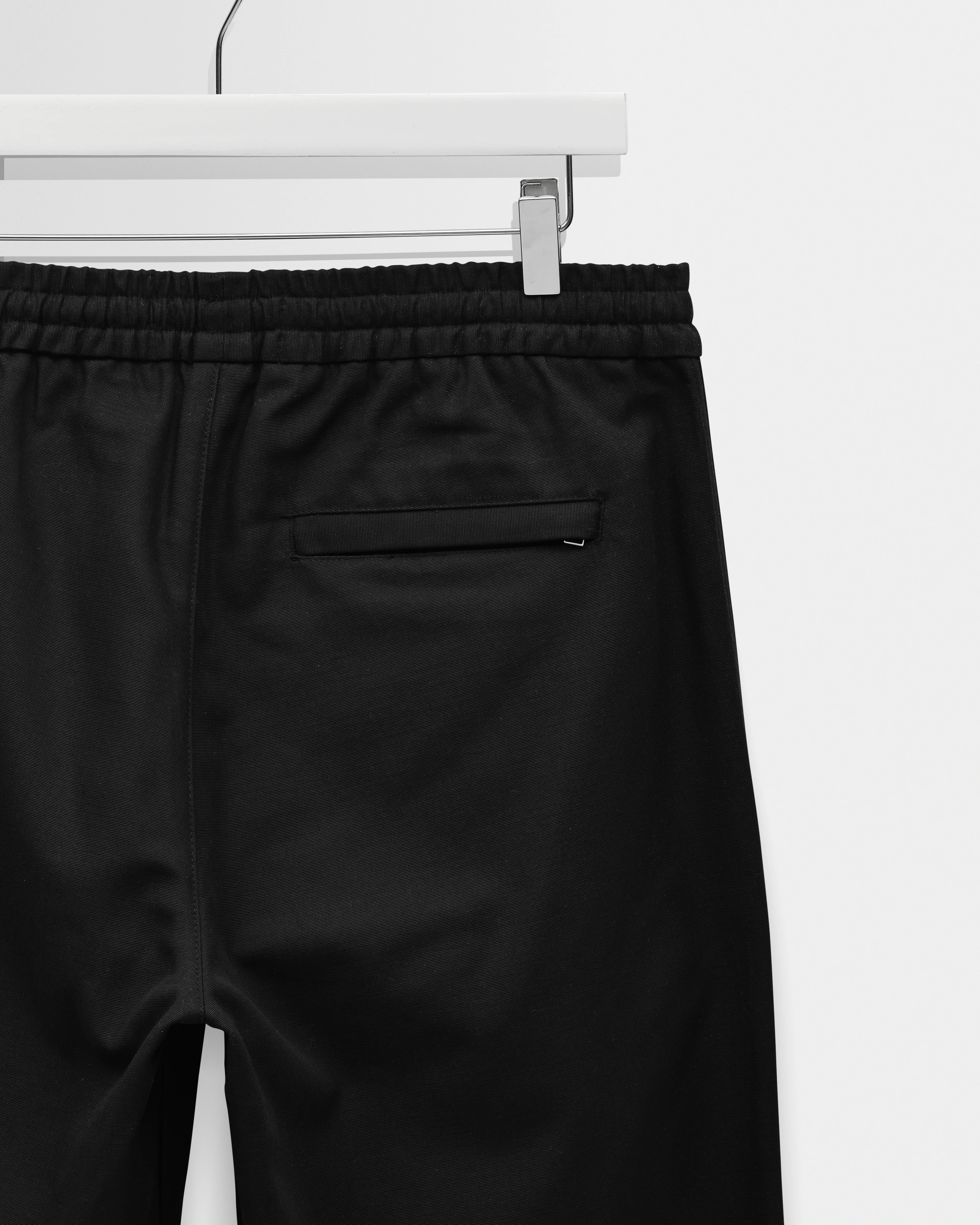 Tyne - Black Cotton Tencel Loose Fit Trousers - Image 4
