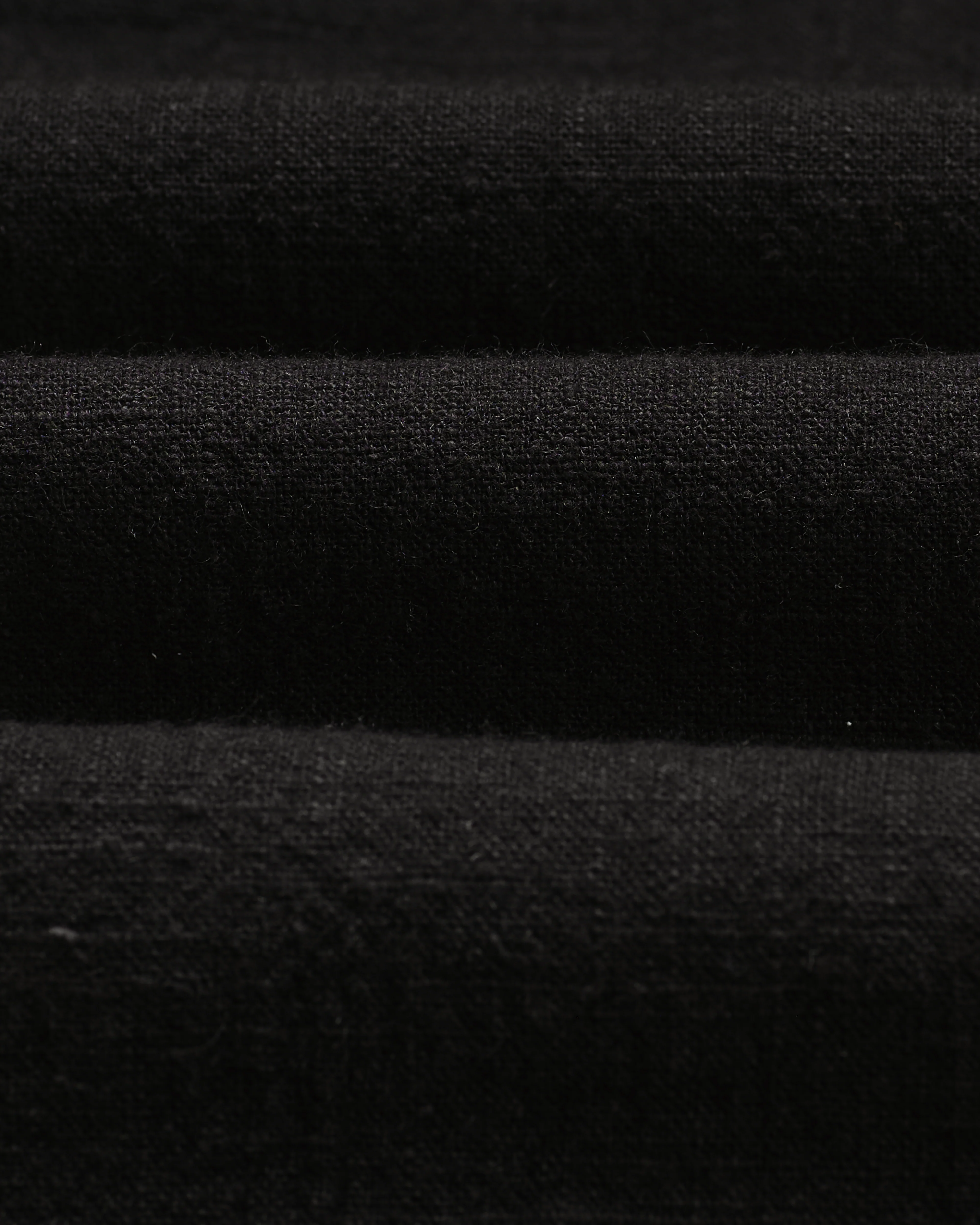 Tyne - Black Cotton Tencel Loose Fit Trousers - Image 5