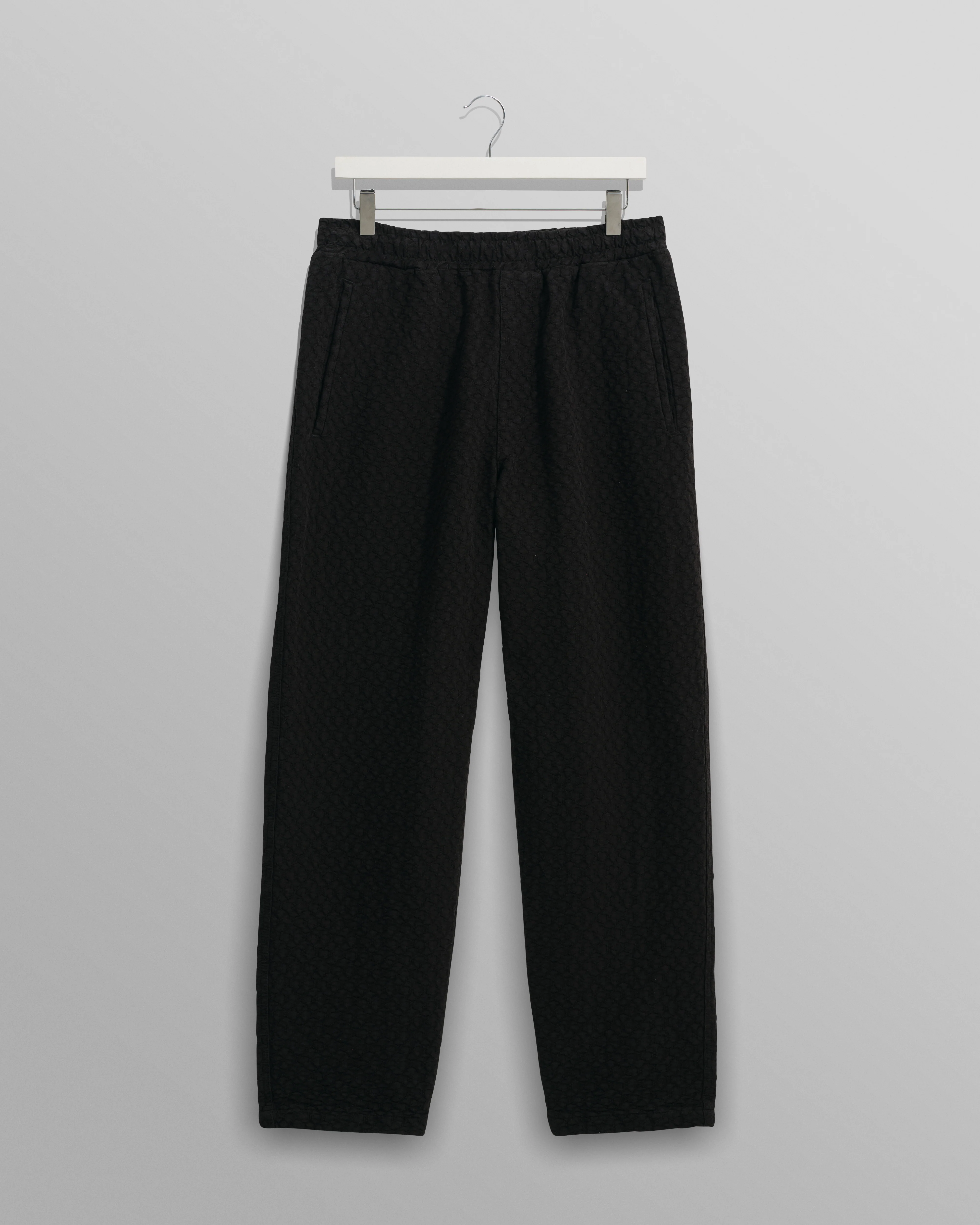 Tyne - Black Floral Diamond Cotton Trousers