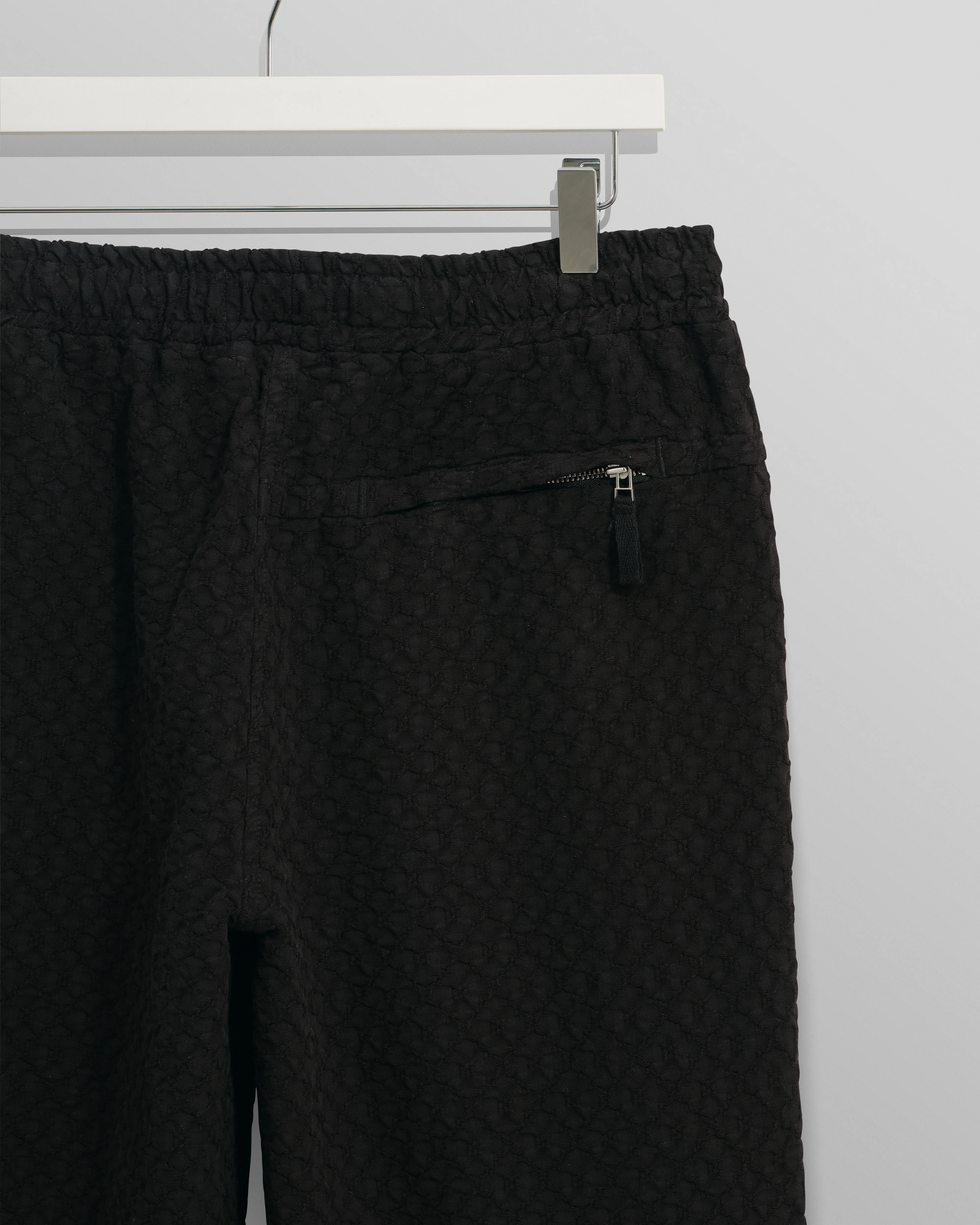 Tyne - Black Floral Diamond Cotton Trousers - Image 11