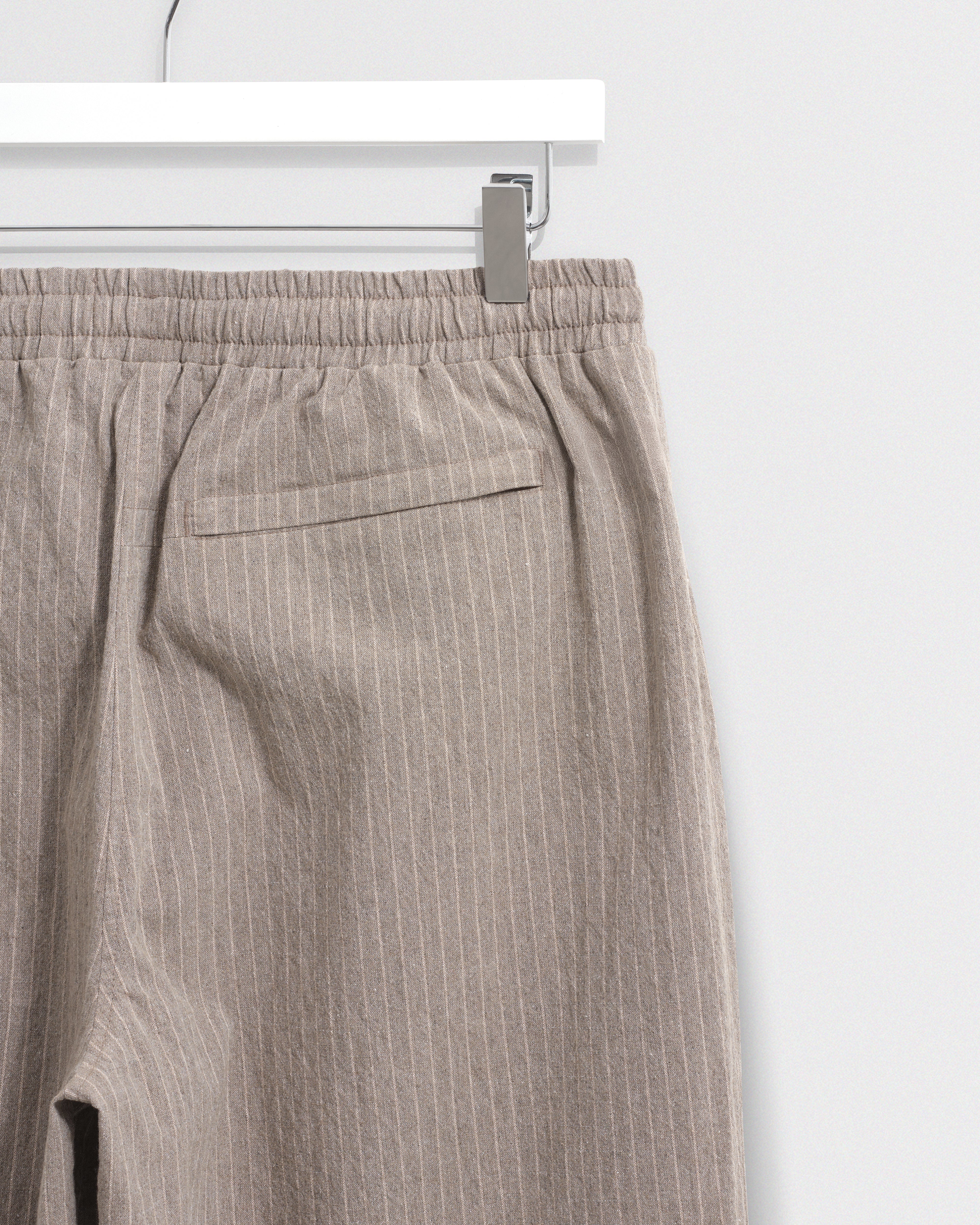 Tyne - Natural Chalk Stripe Trousers - Image 10