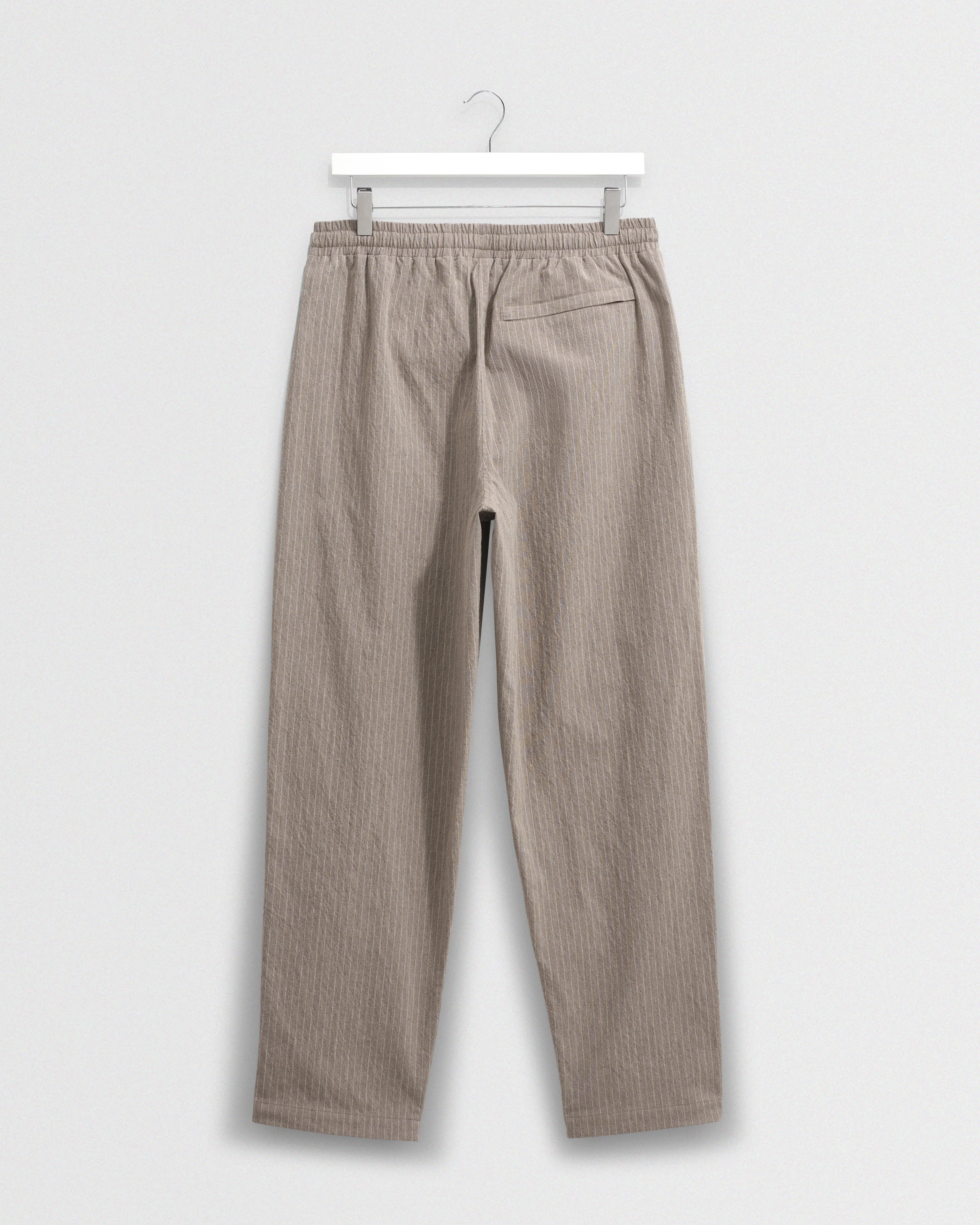 Tyne - Natural Chalk Stripe Trousers - Image 9