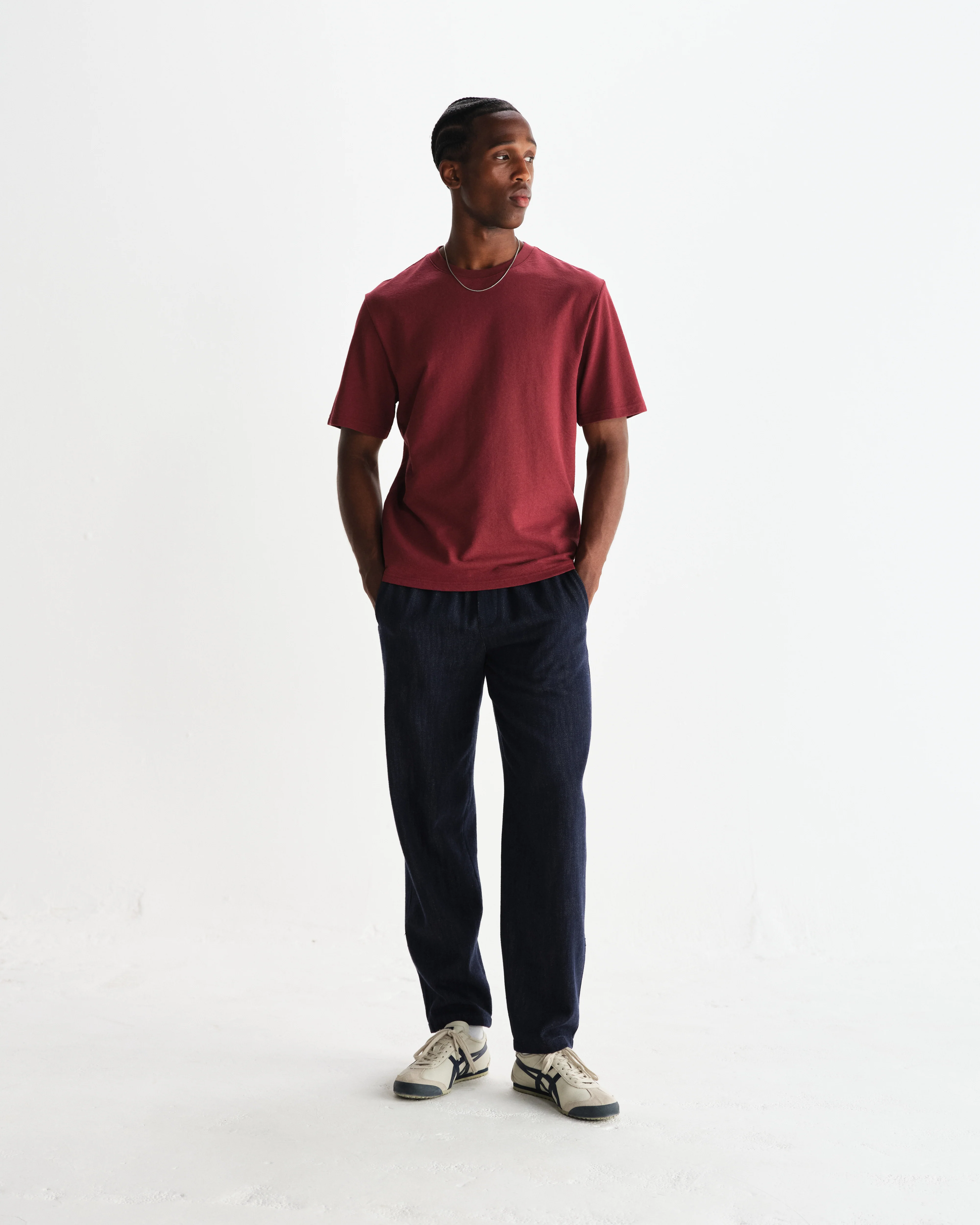 Tyne - Navy Wool-Blend Trousers - Image 2