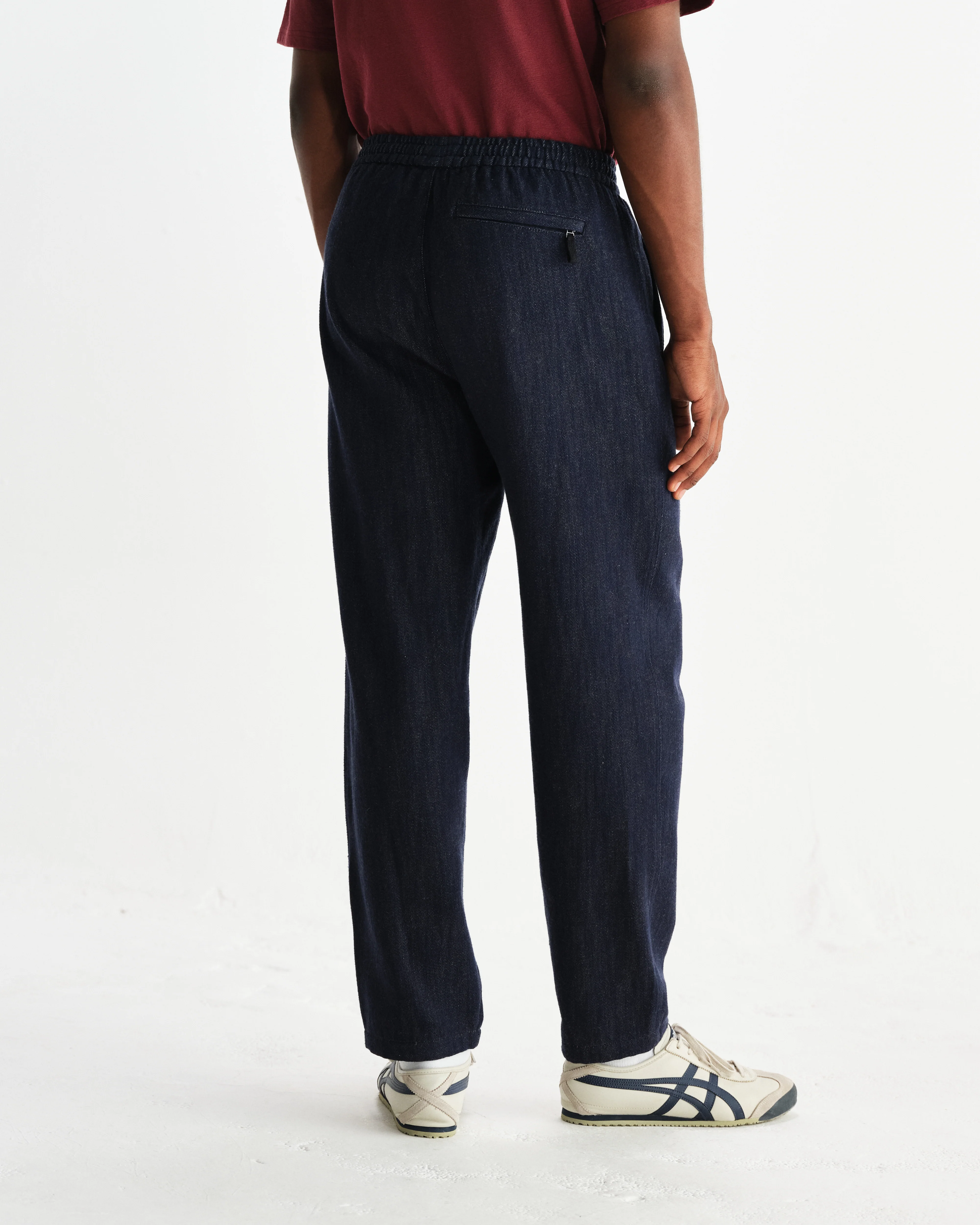 Tyne - Navy Wool-Blend Trousers - Image 5