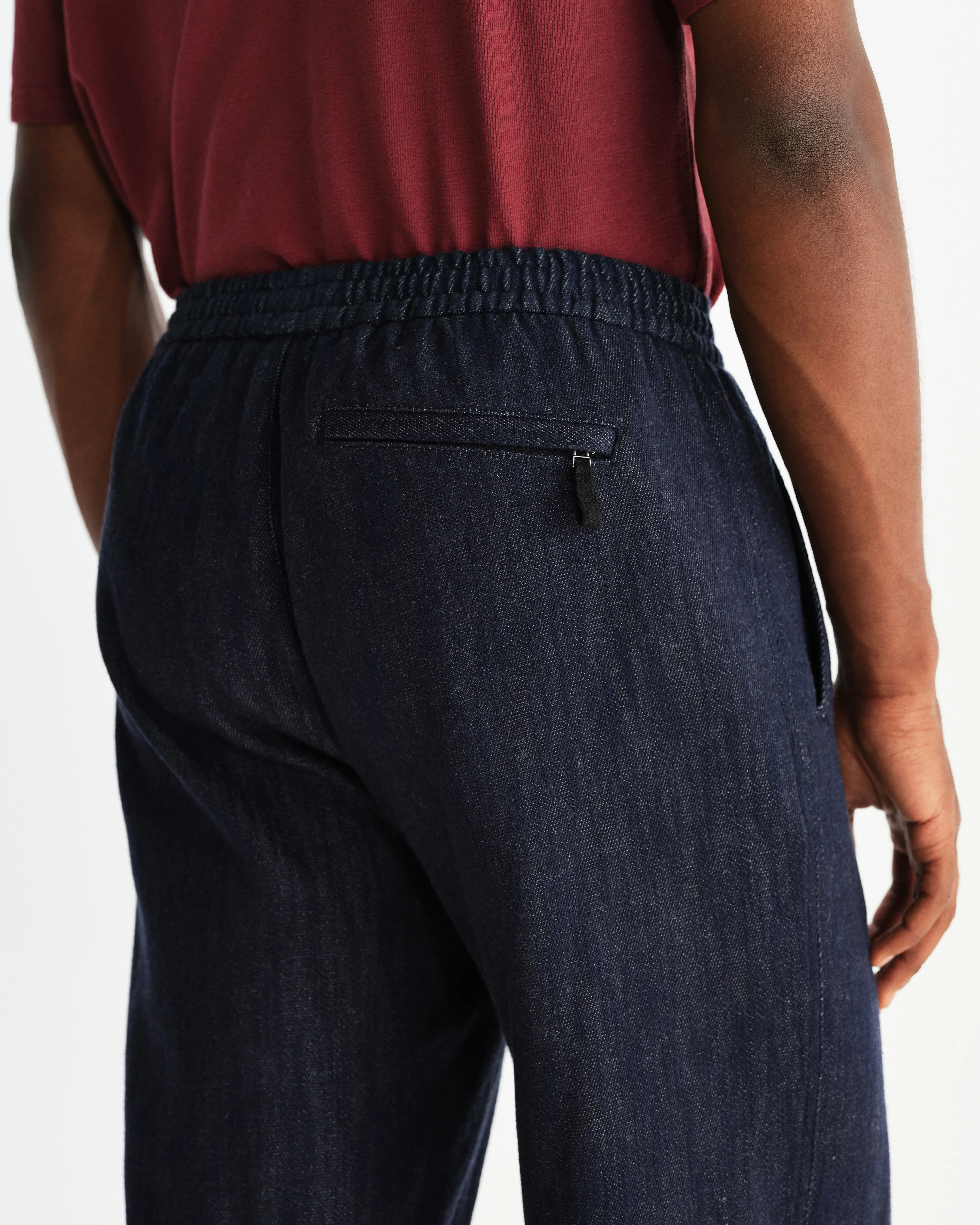 Tyne - Navy Wool-Blend Trousers - Image 6