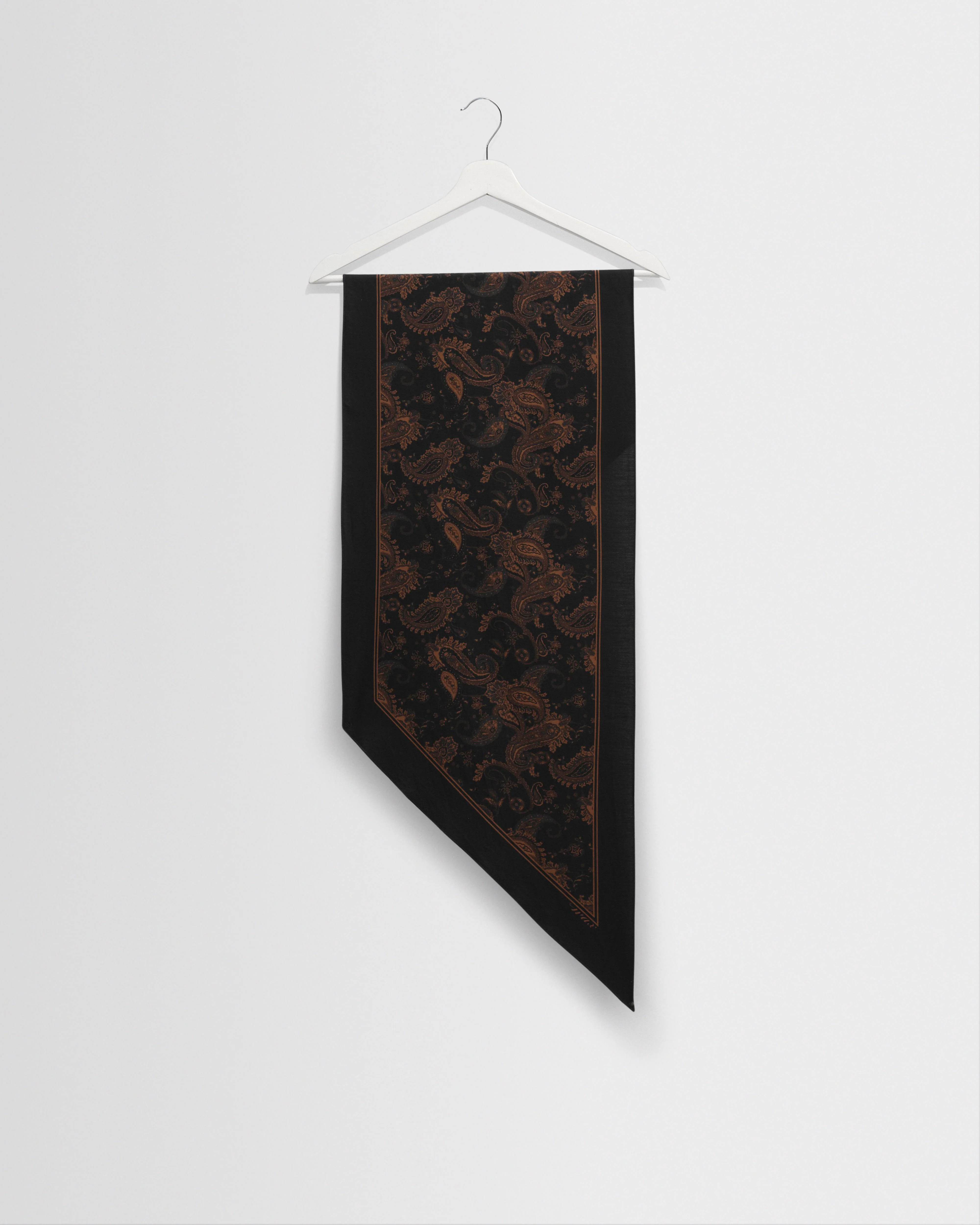 Vallance - Black And Brown Paisley Neck Scarf