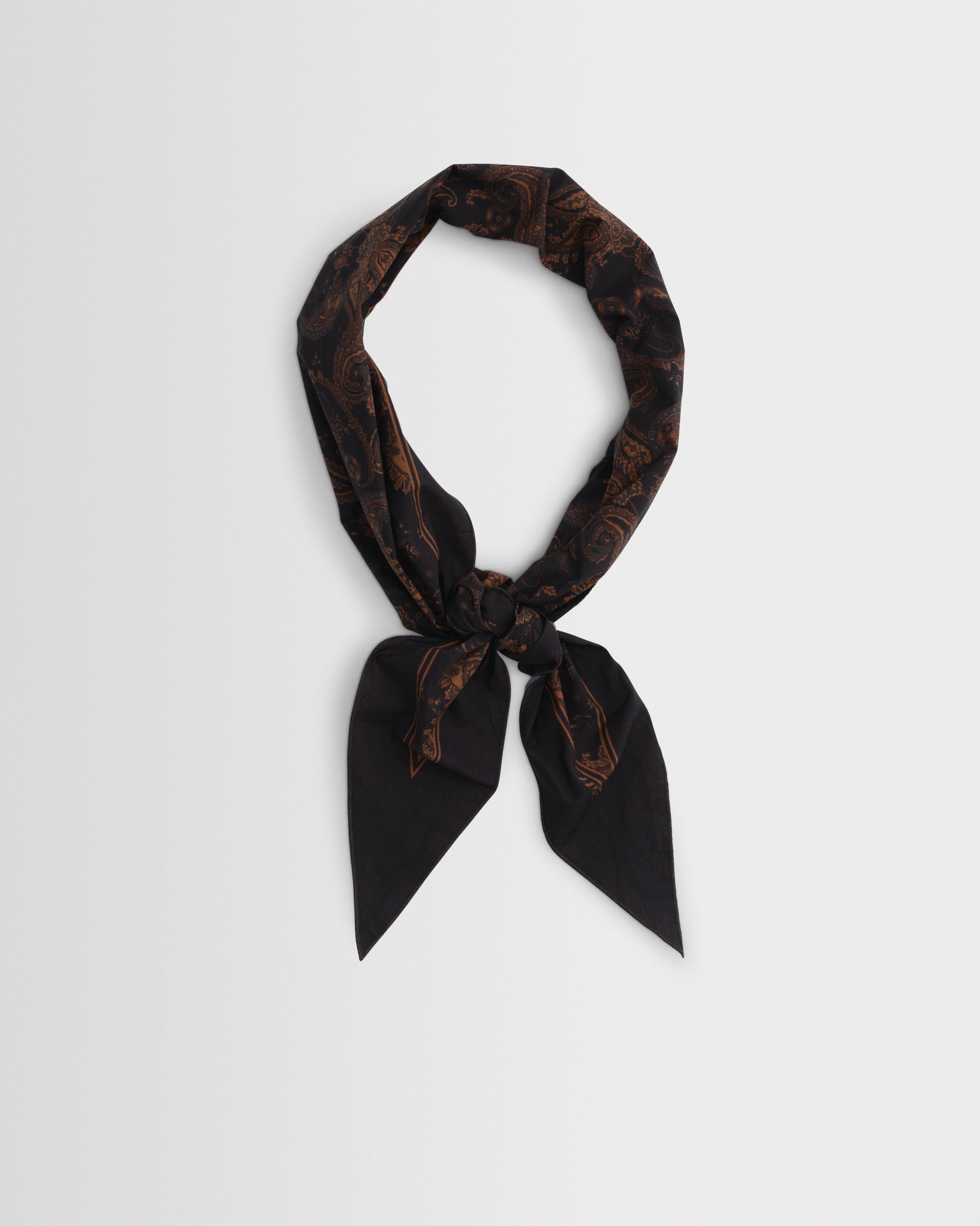 Vallance - Black And Brown Paisley Neck Scarf - Image 2