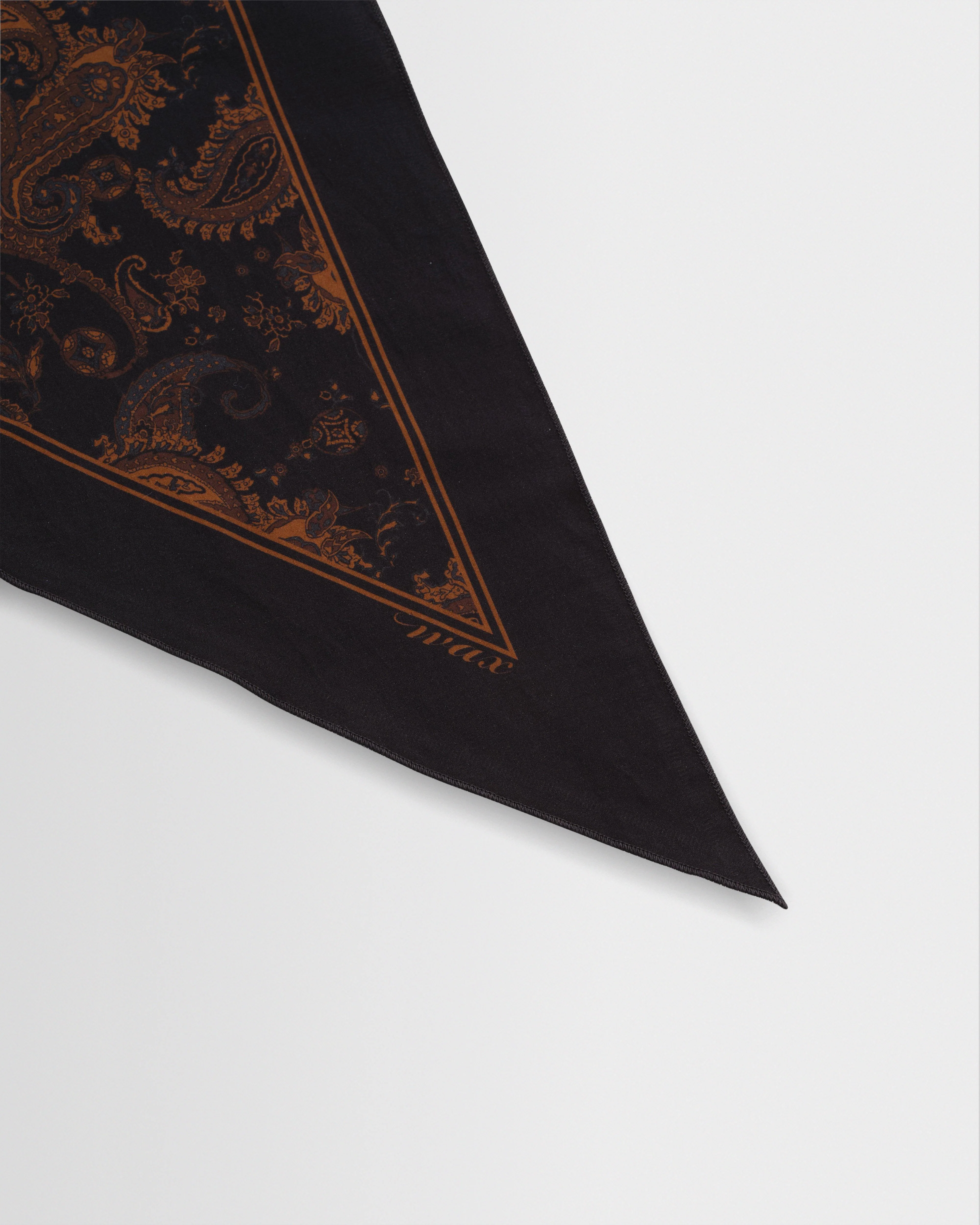 Vallance - Black And Brown Paisley Neck Scarf - Image 4