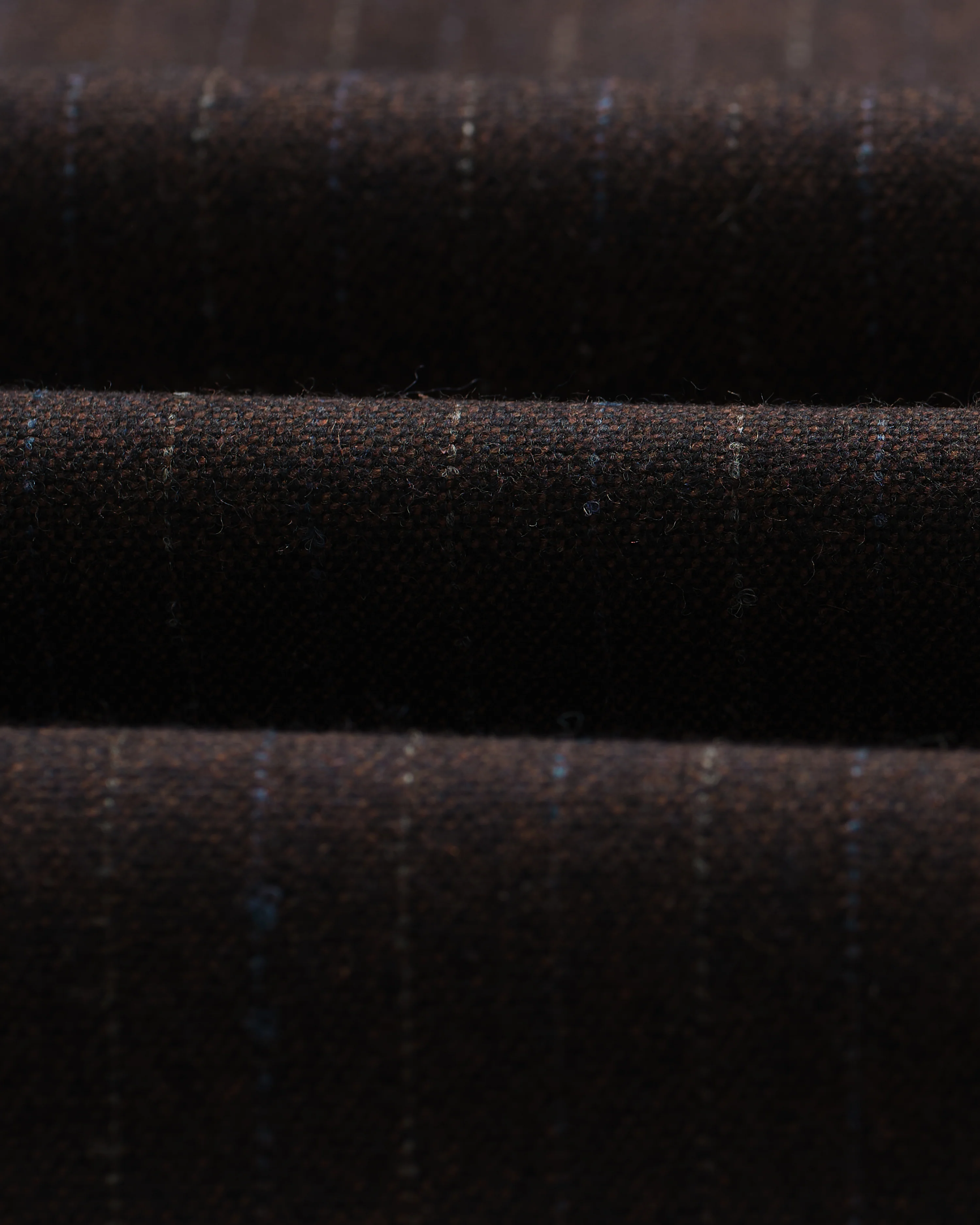 Vigo - Dark Brown Double-Breasted Wool Pinstripe Blazer - Image 9