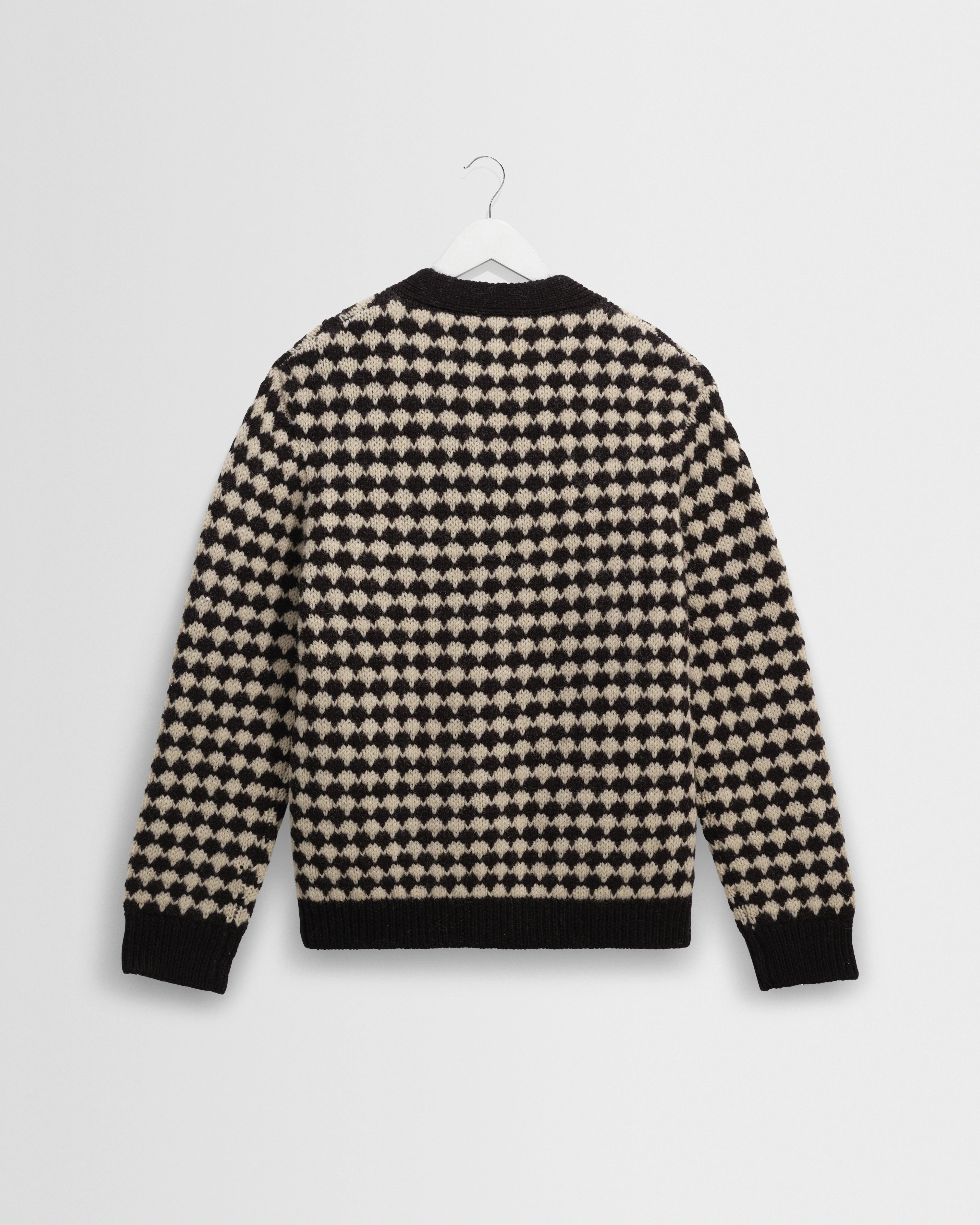 Walker - Black And Ecru Bubble Knit Cardigan - Image 8