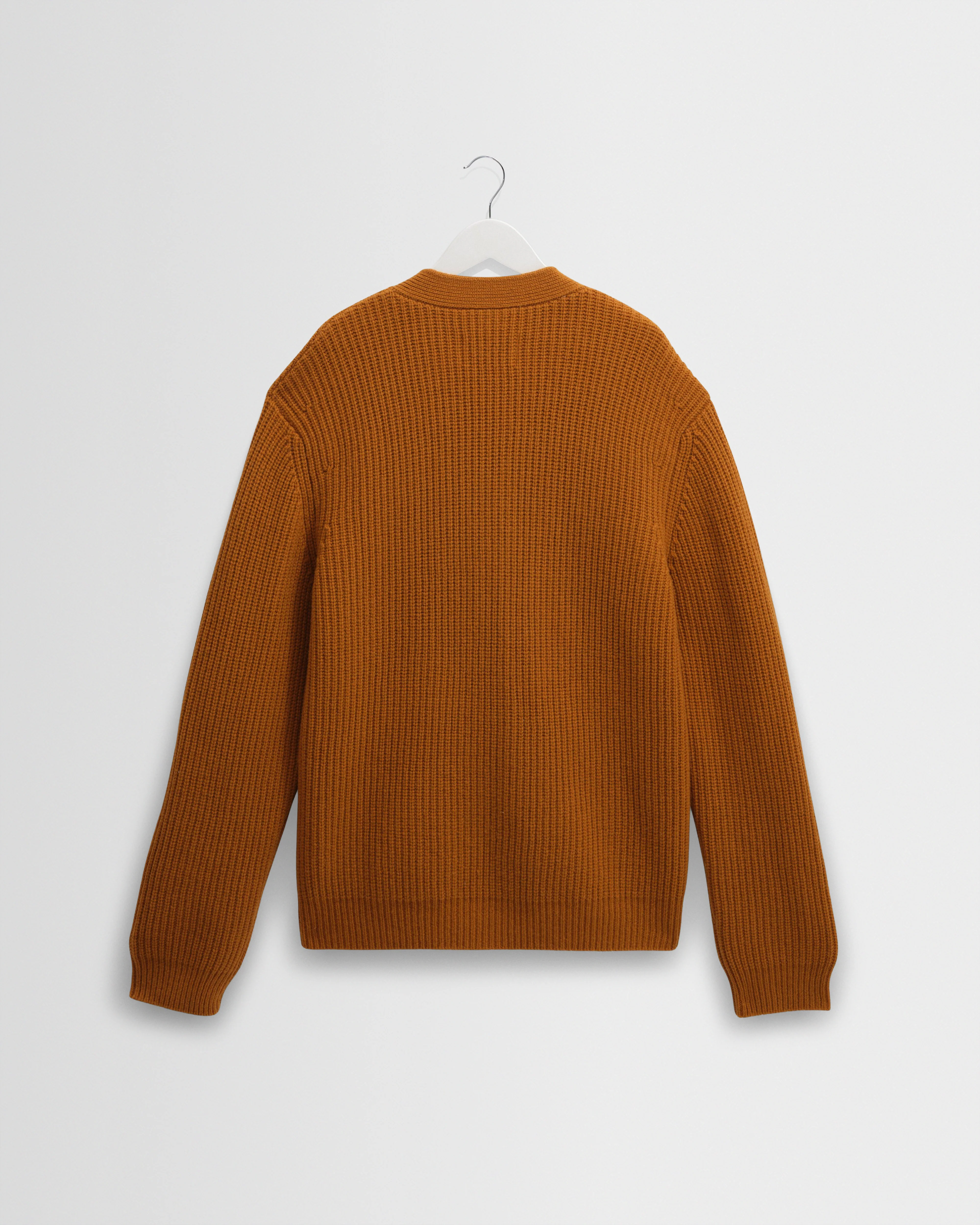 Walker - Ochre Rib Stitch Knit Cardigan - Image 8