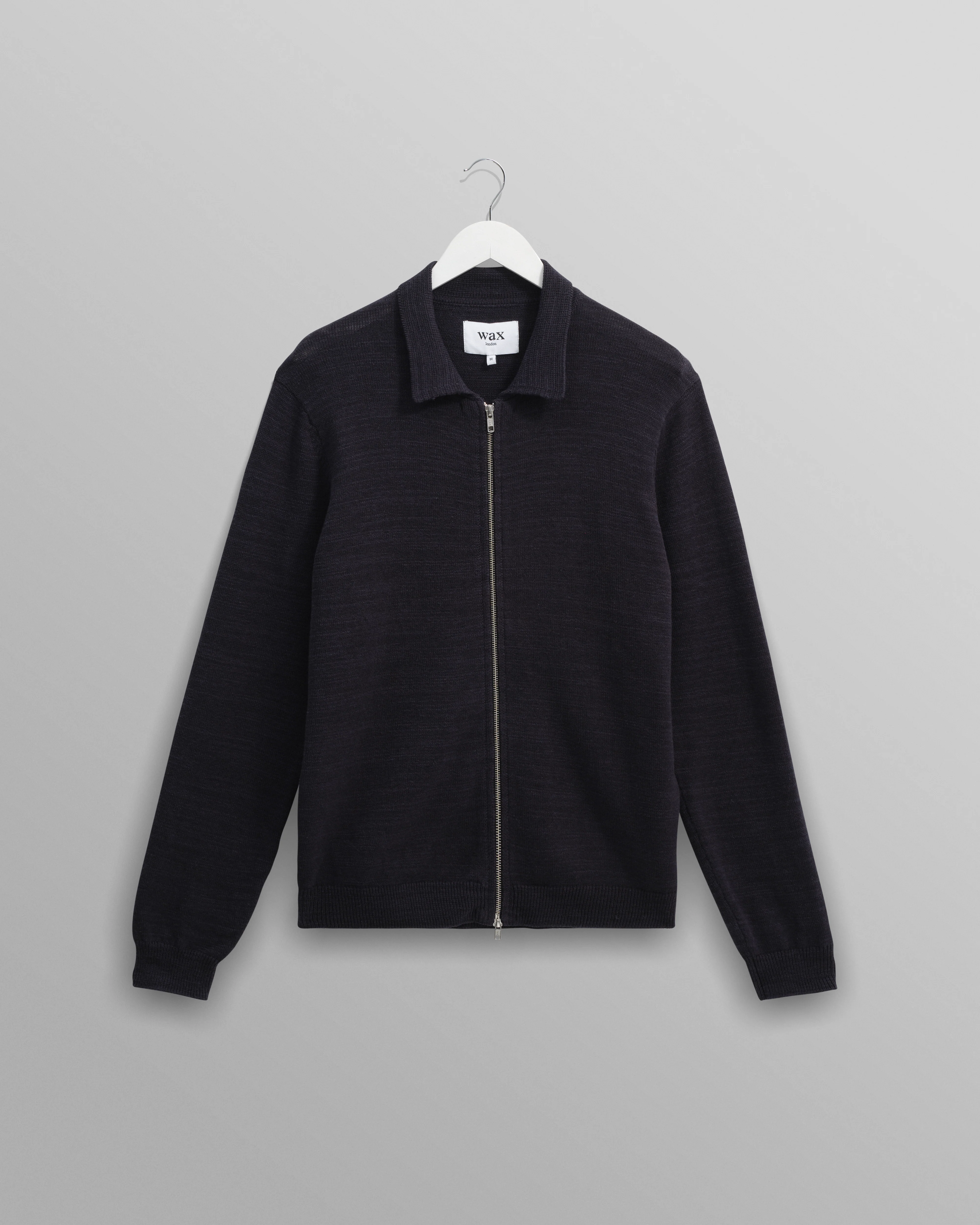 Wayfarer - Navy Slub Cotton-Linen Cardigan