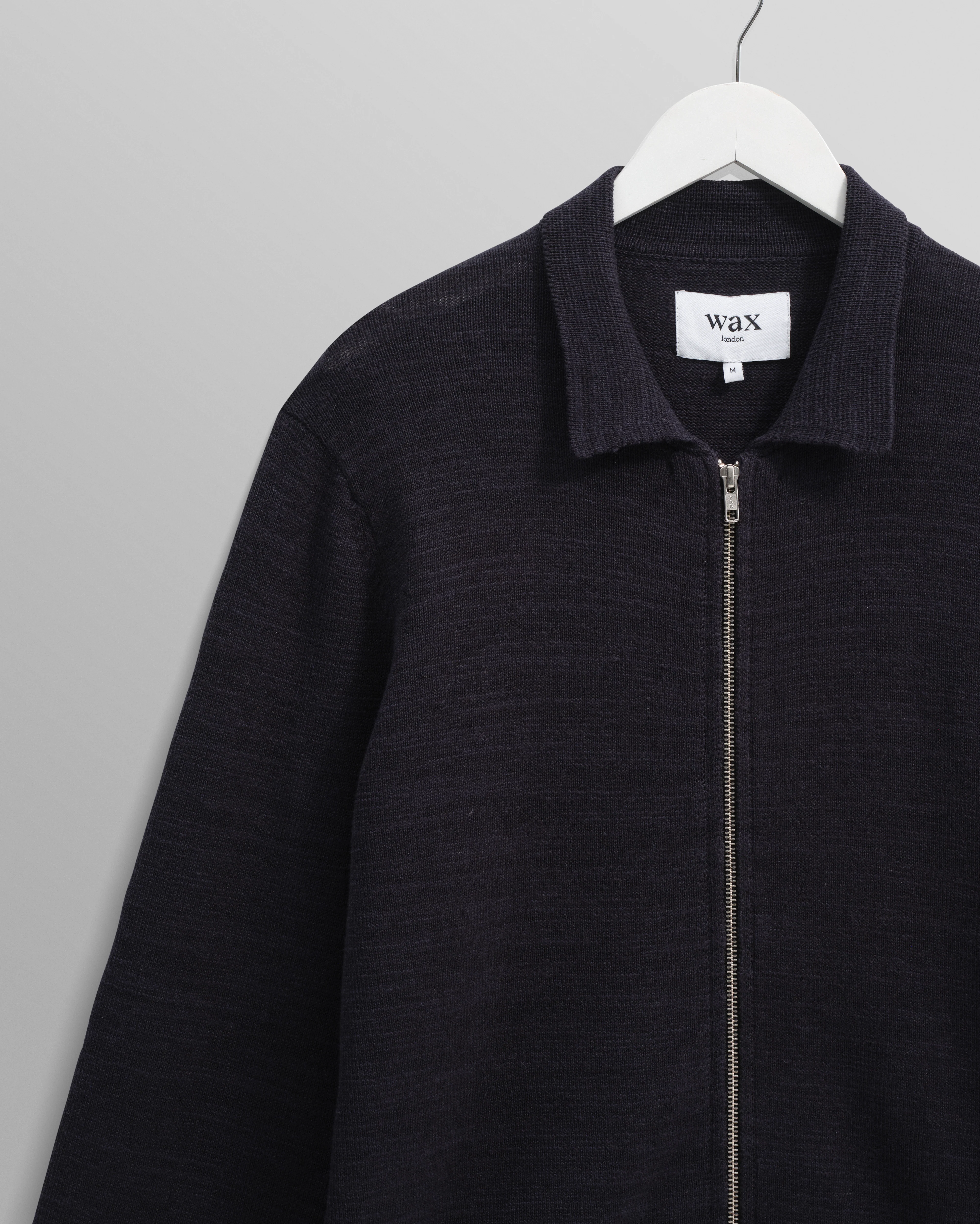 Wayfarer - Navy Slub Cotton-Linen Cardigan - Image 10