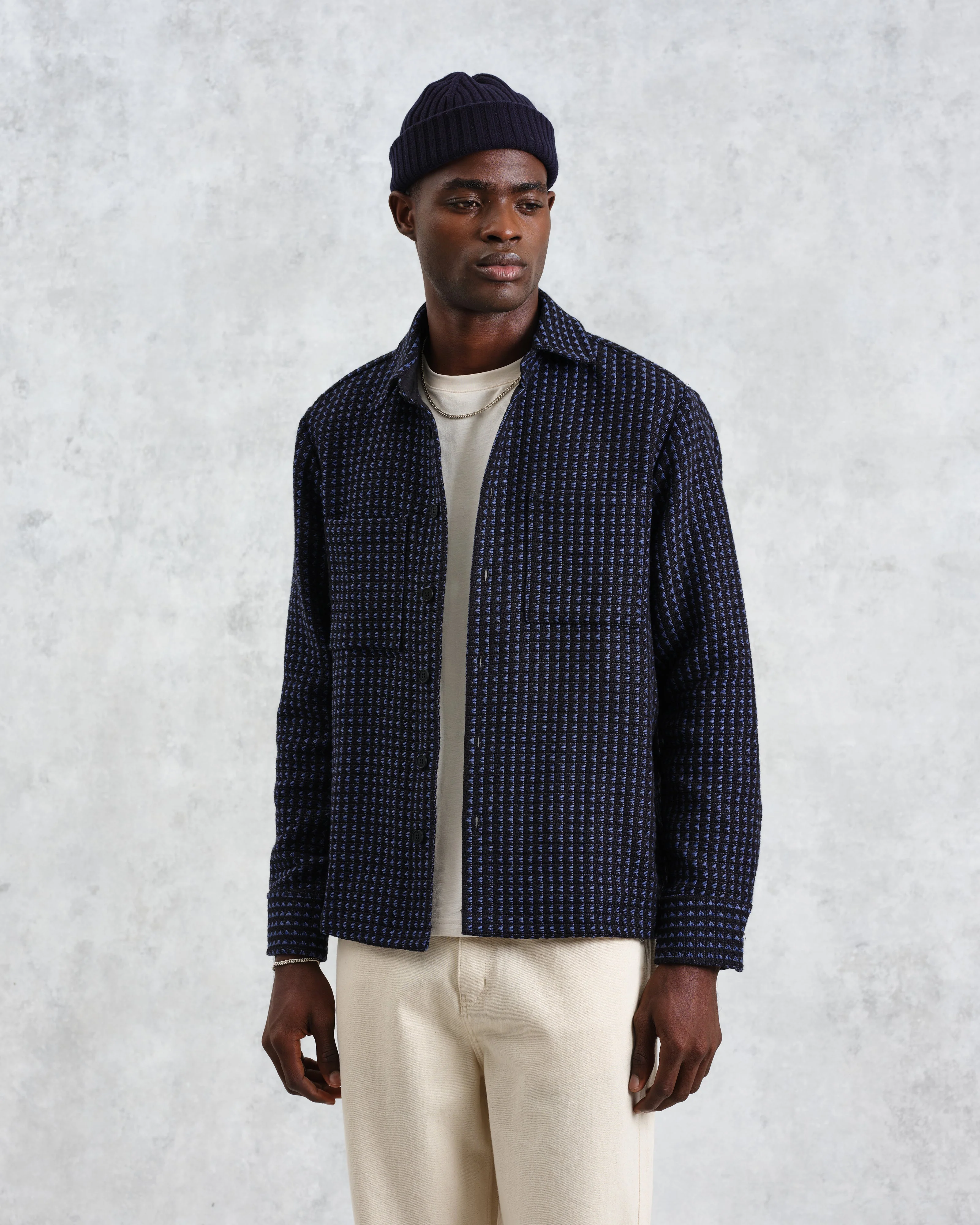 Whiting - Black And Blue Frome Overshirt - Image 2