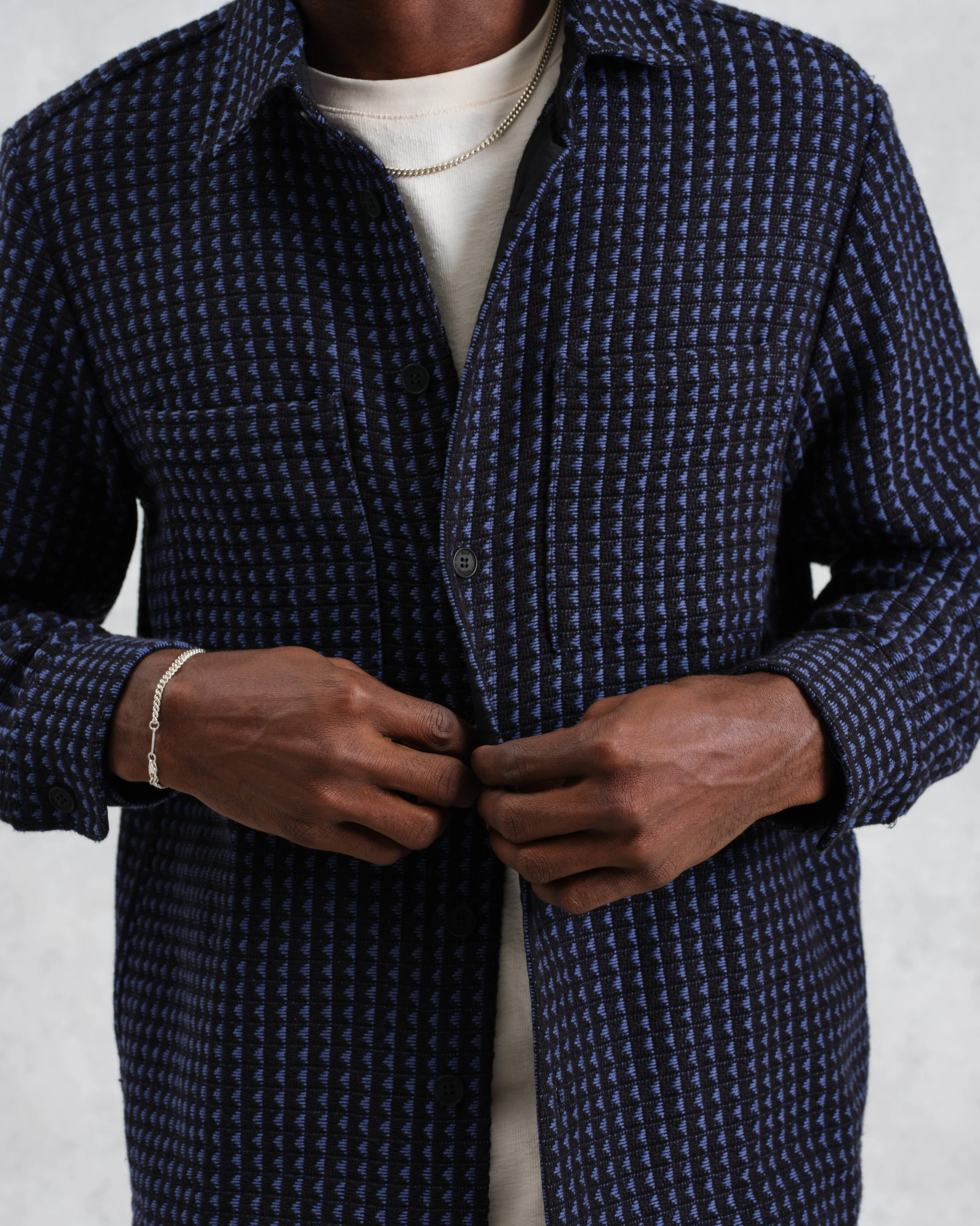 Whiting - Black And Blue Frome Overshirt - Image 3