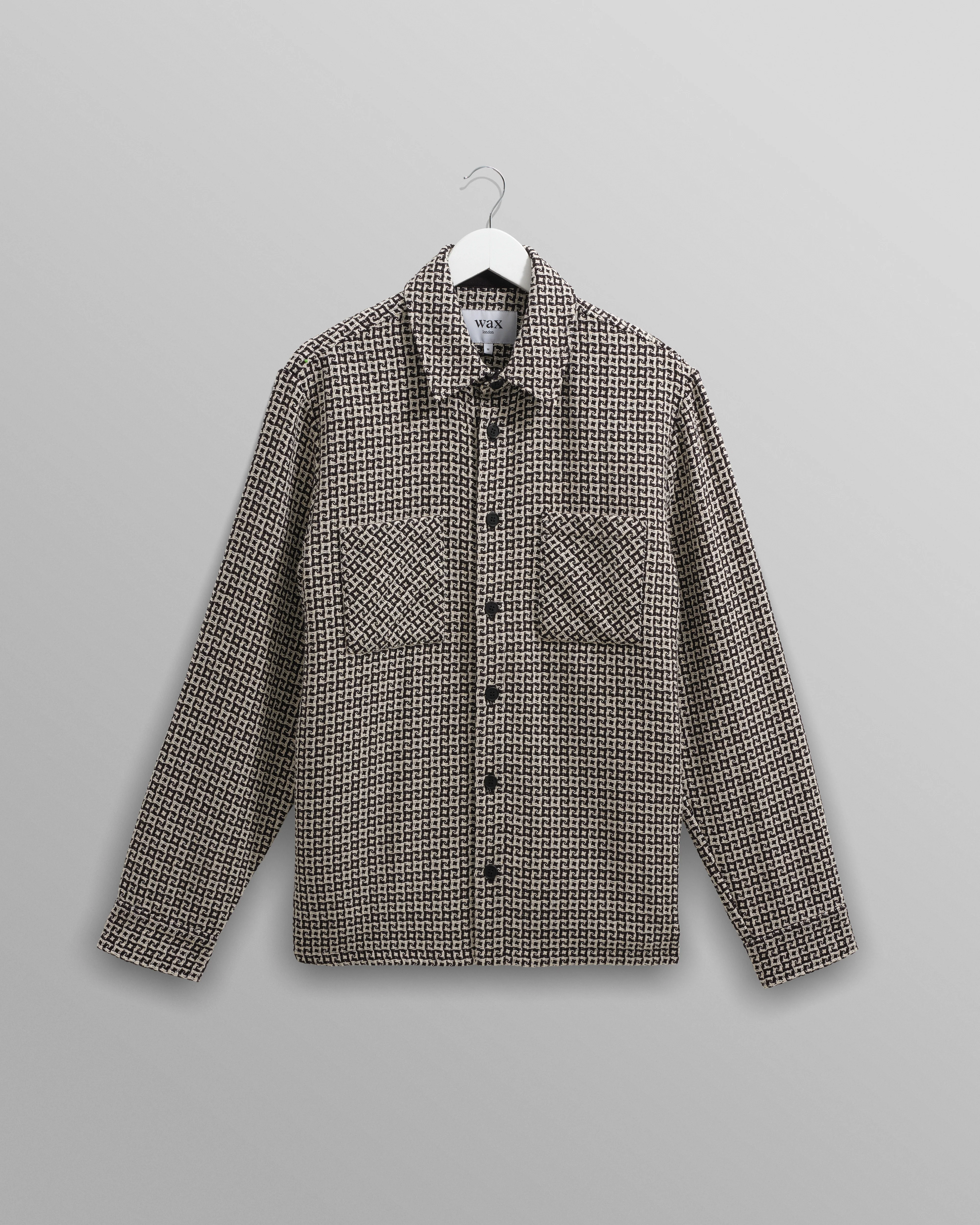 Whiting - Black And Ecru Dizzy Weave Overshirt
