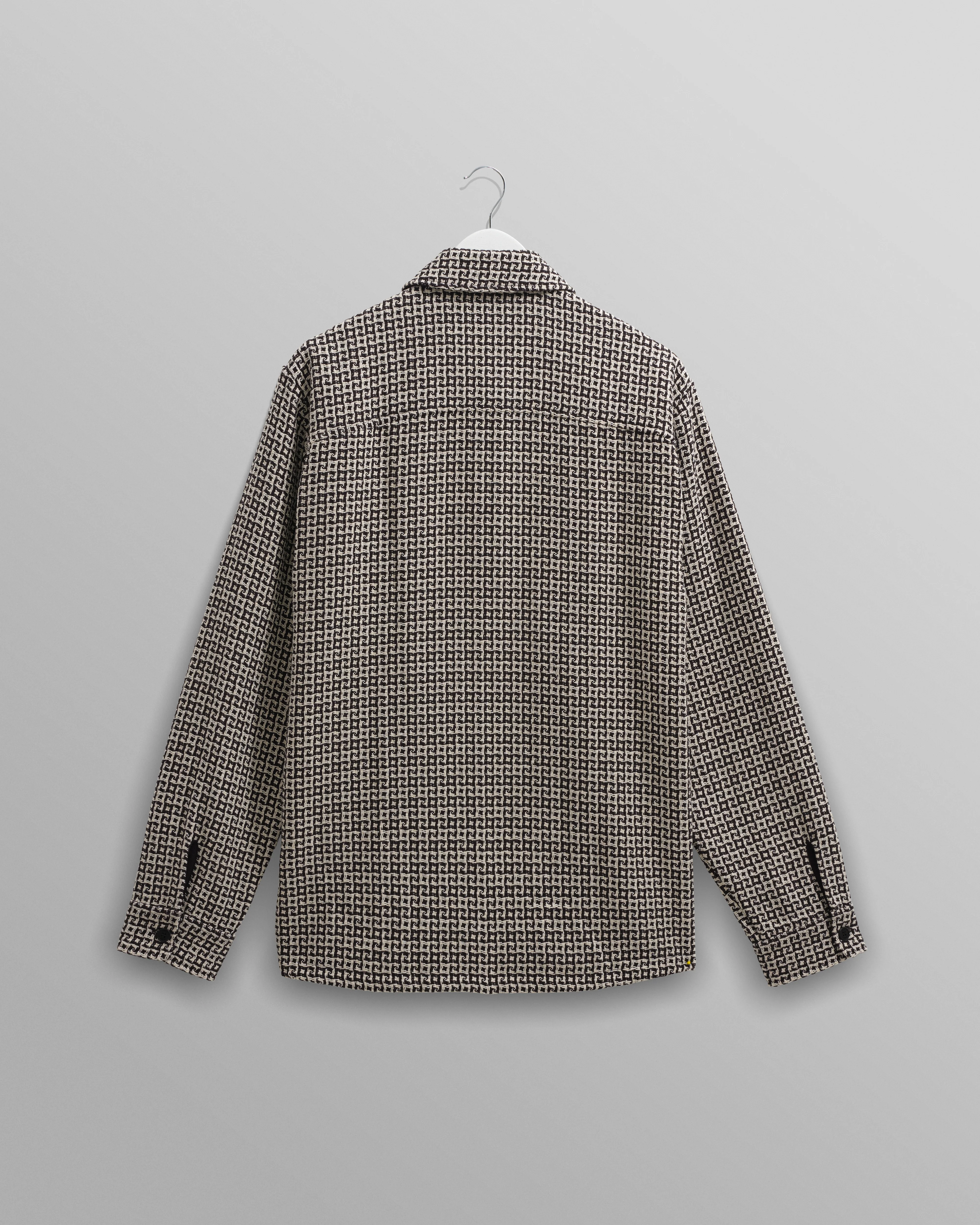 Whiting - Black And Ecru Dizzy Weave Overshirt - Image 8