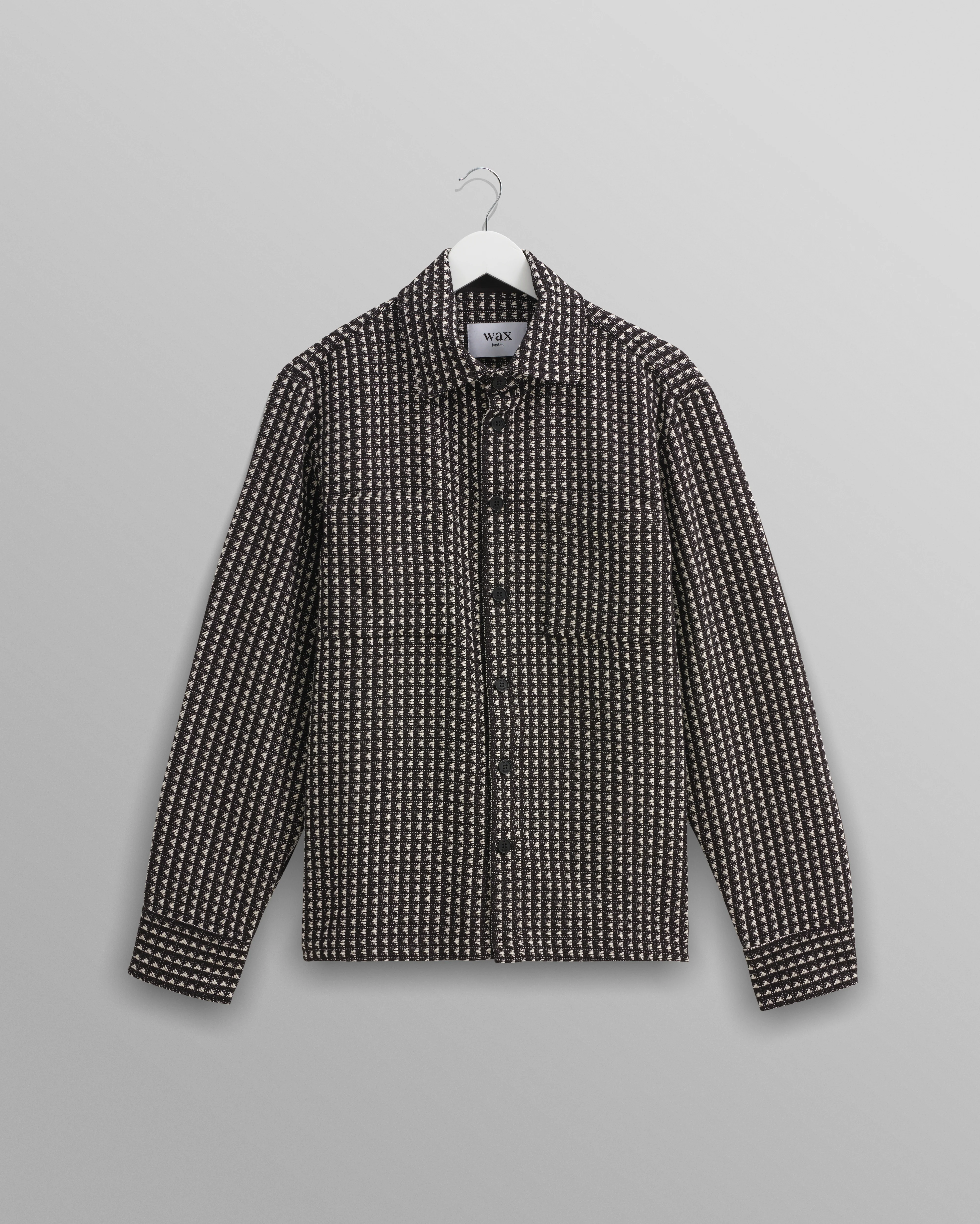 Whiting - Black And Ecru Frome Overshirt