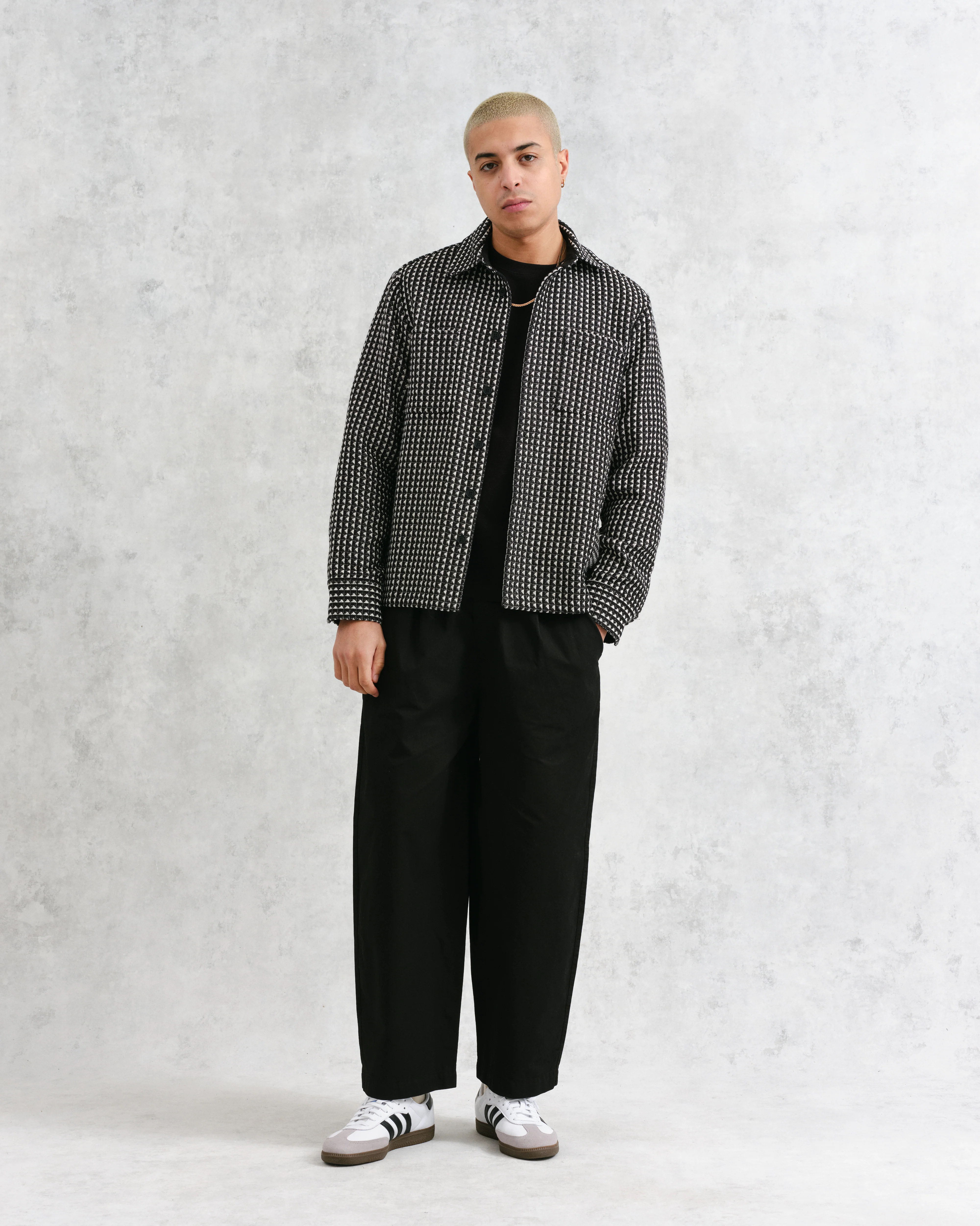 Whiting - Black And Ecru Frome Overshirt - Image 4