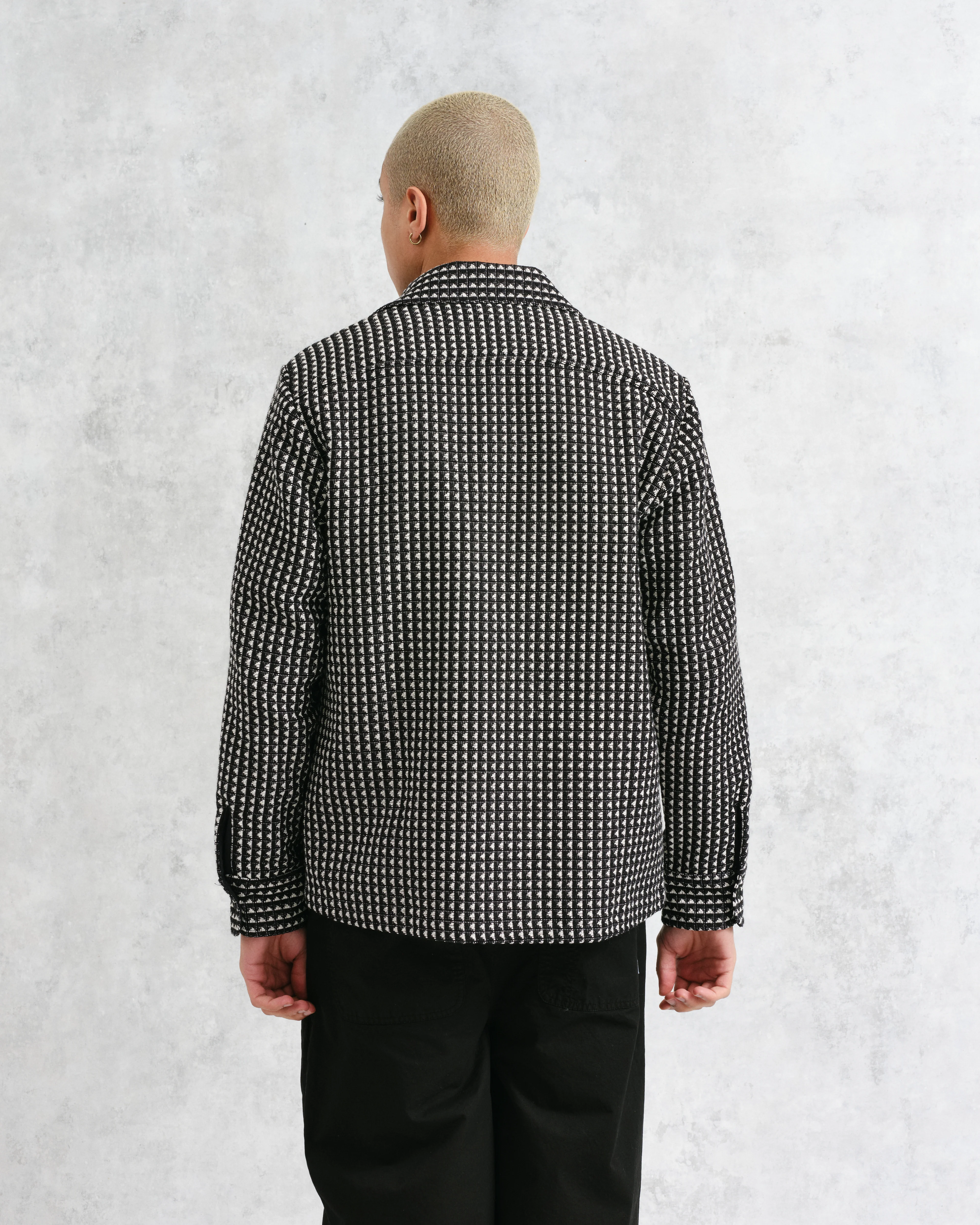 Whiting - Black And Ecru Frome Overshirt - Image 7