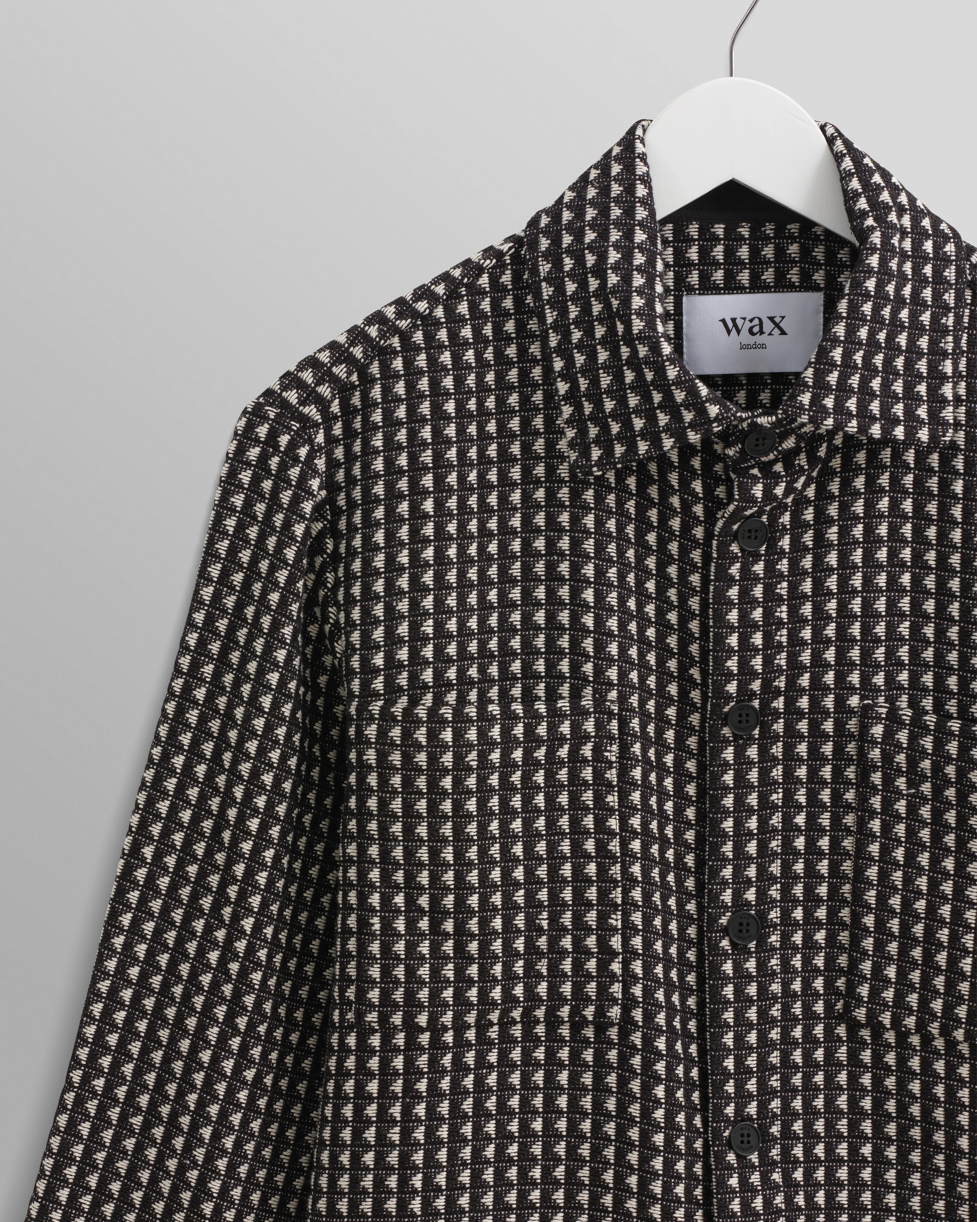 Whiting - Black And Ecru Frome Overshirt - Image 8