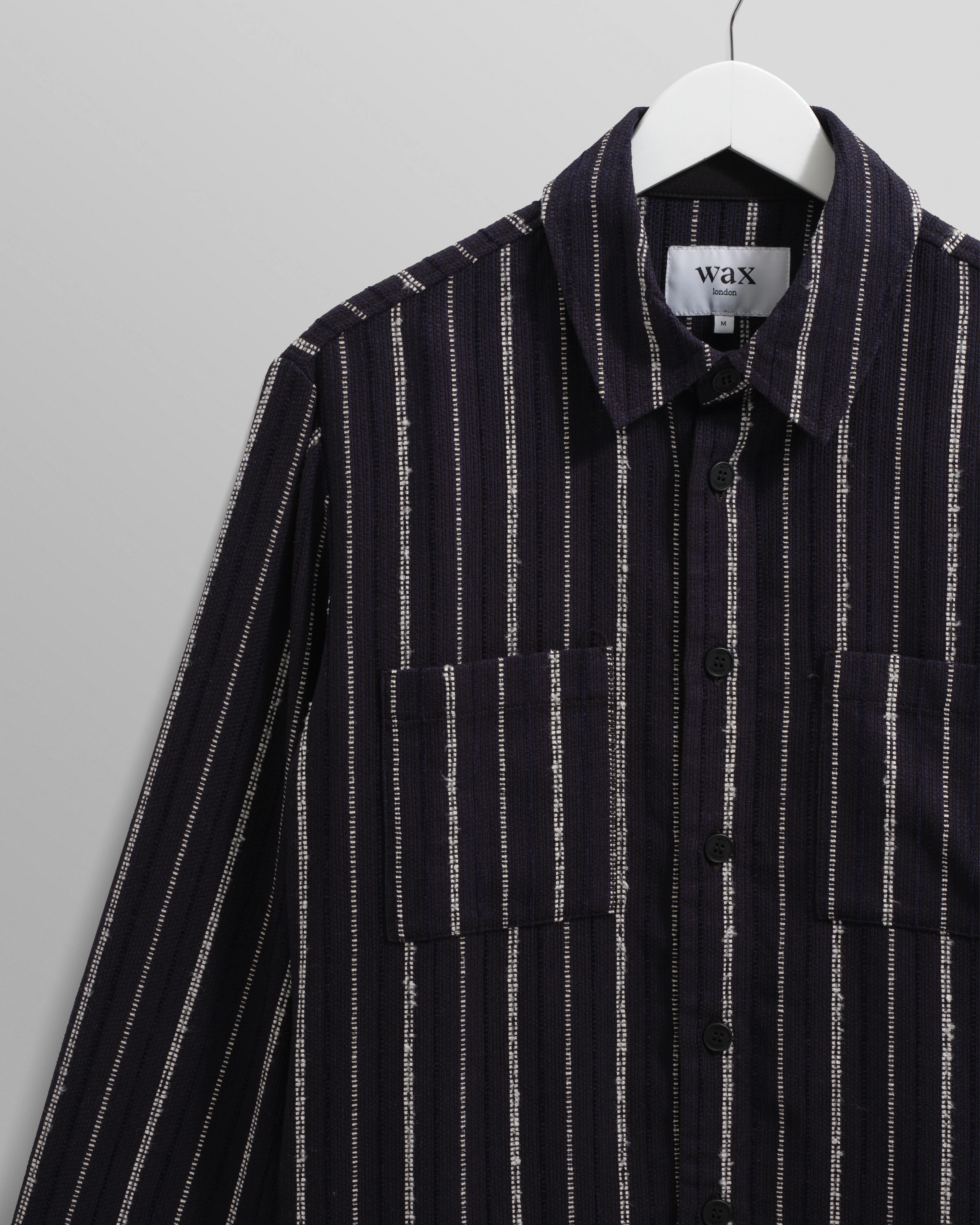 Whiting - Black And Ecru Radical Stripe Overshirt - Image 6