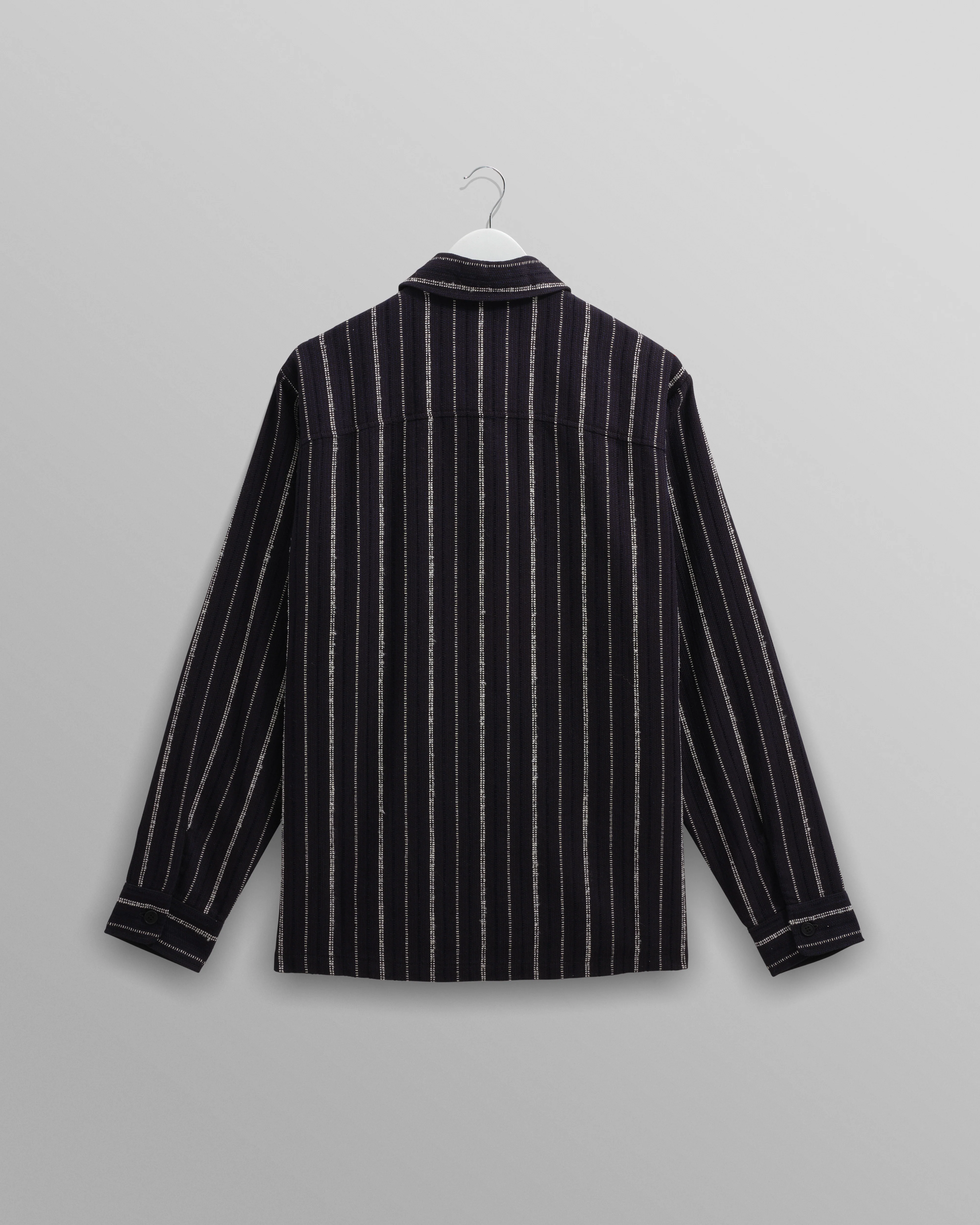 Whiting - Black And Ecru Radical Stripe Overshirt - Image 7