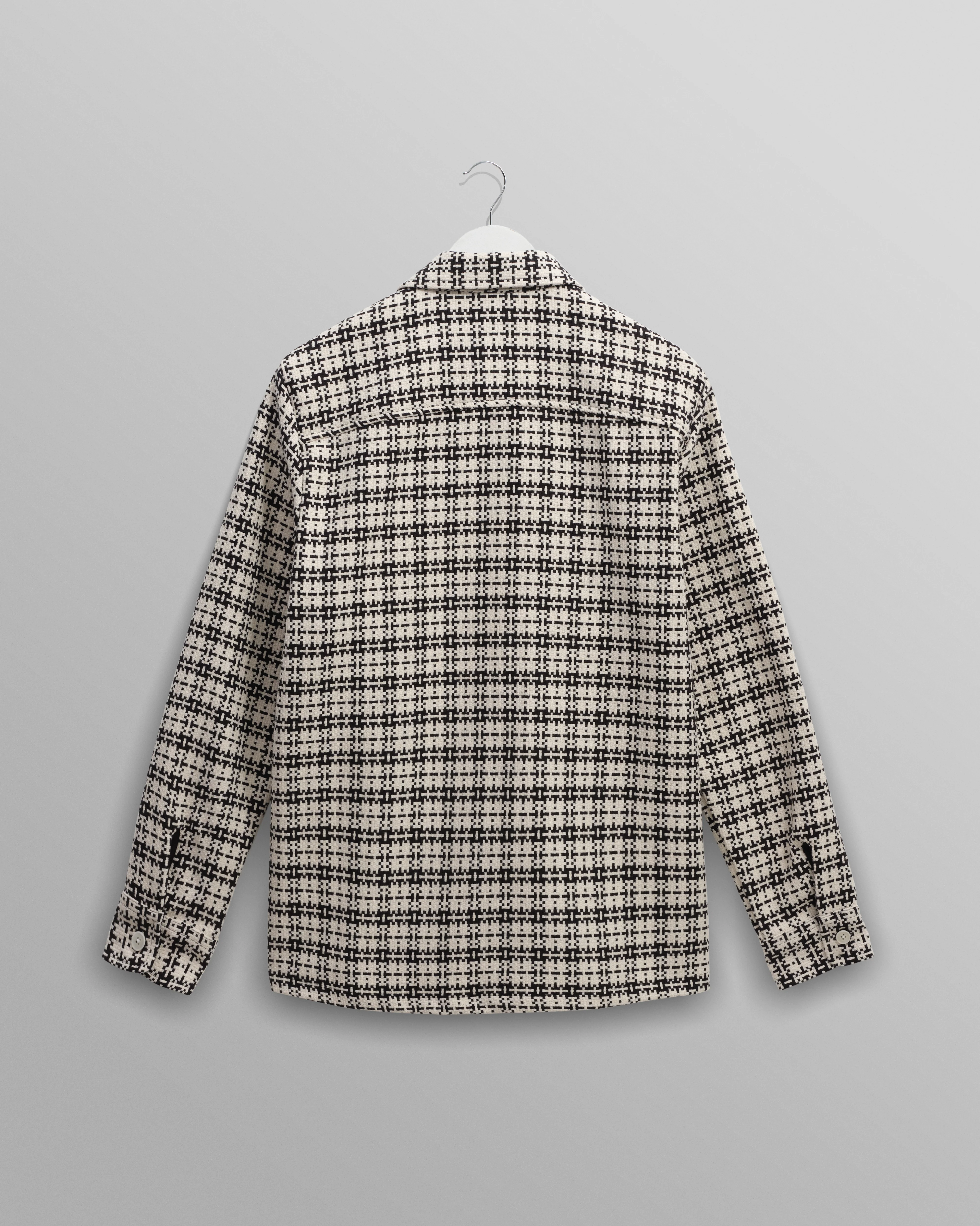 Whiting - Black And Ecru Yard Check Overshirt - Image 10