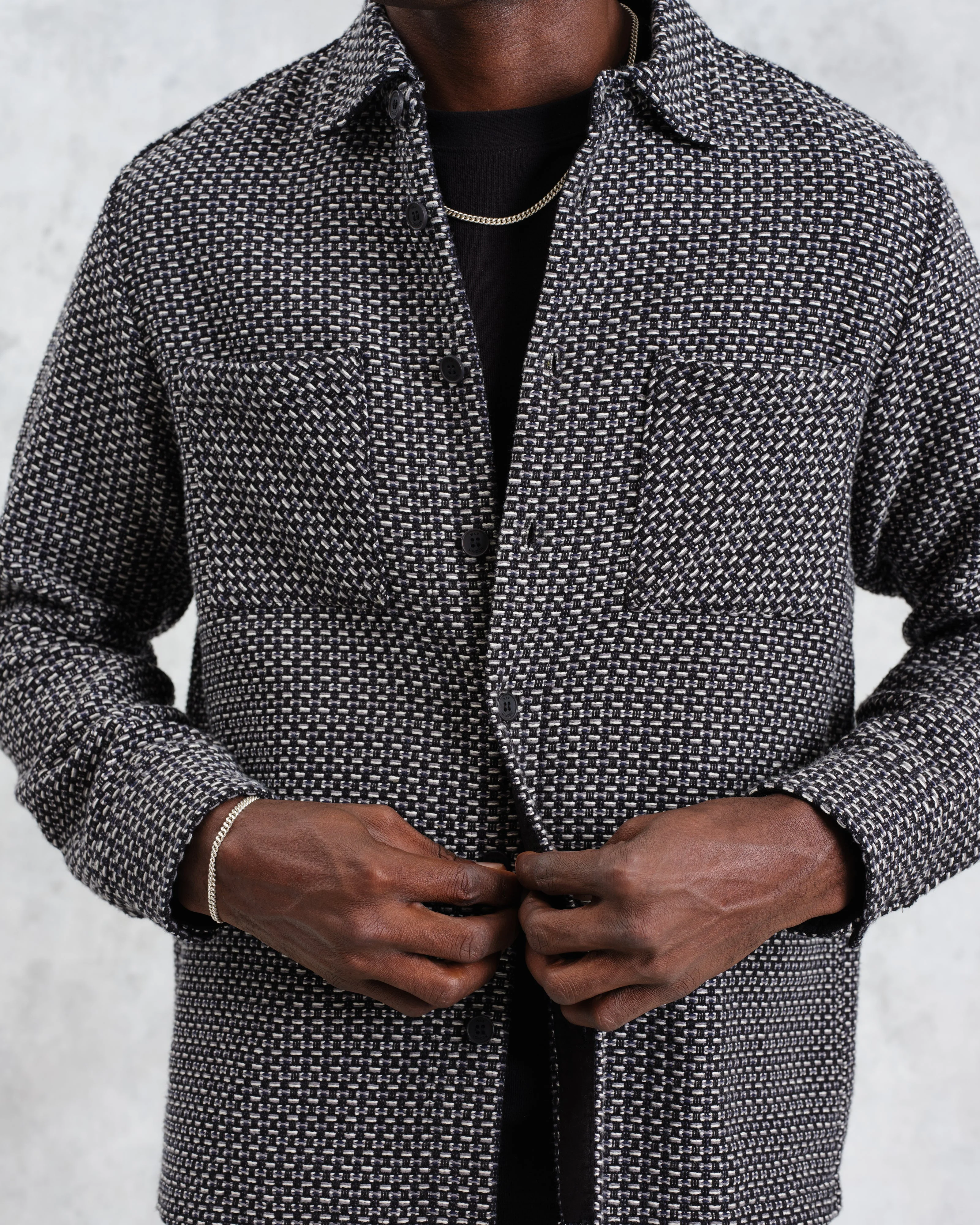 Whiting - Black And Grey Chiltern Overshirt - Image 3