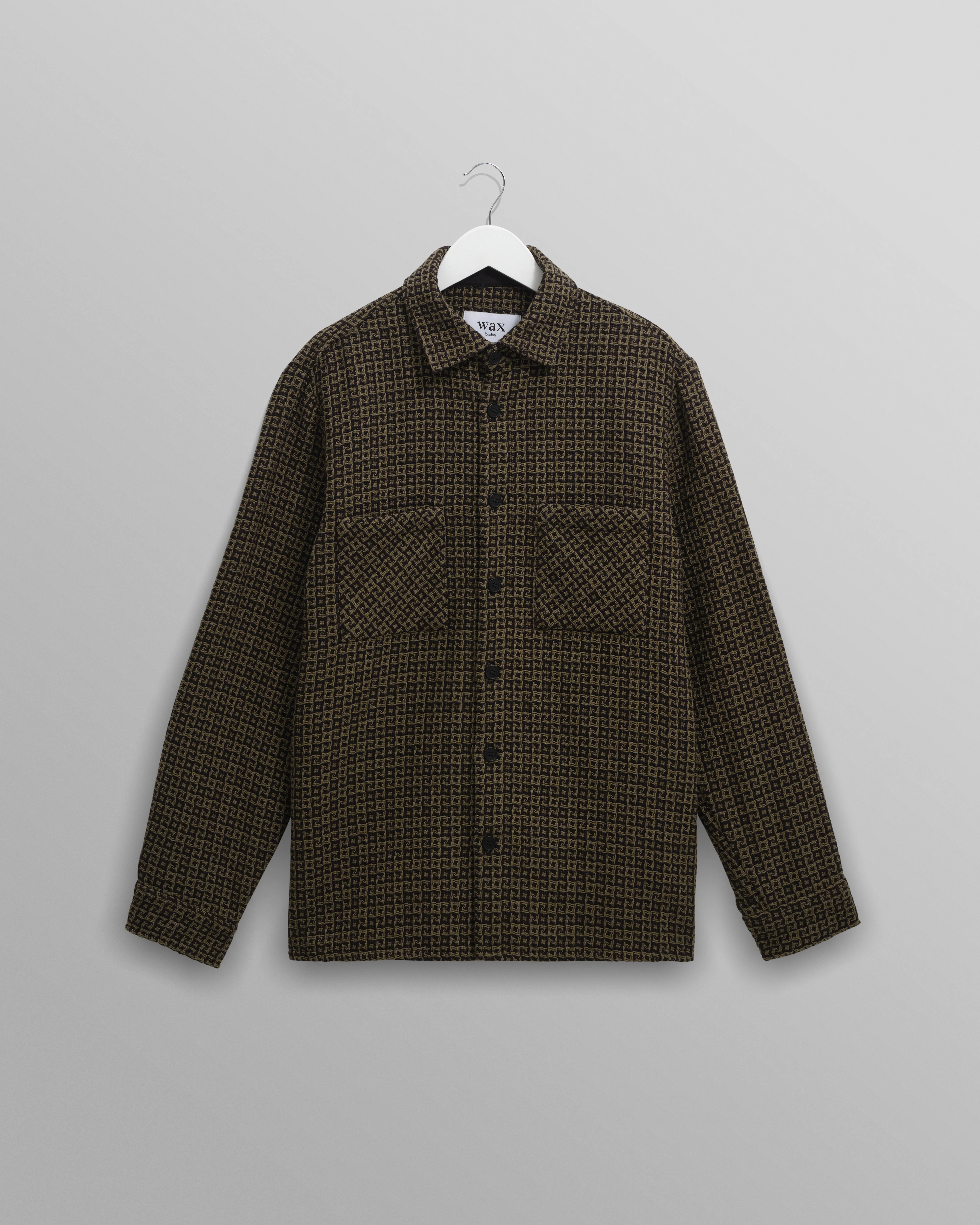 Whiting - Black And Khaki Dizzy Weave Overshirt
