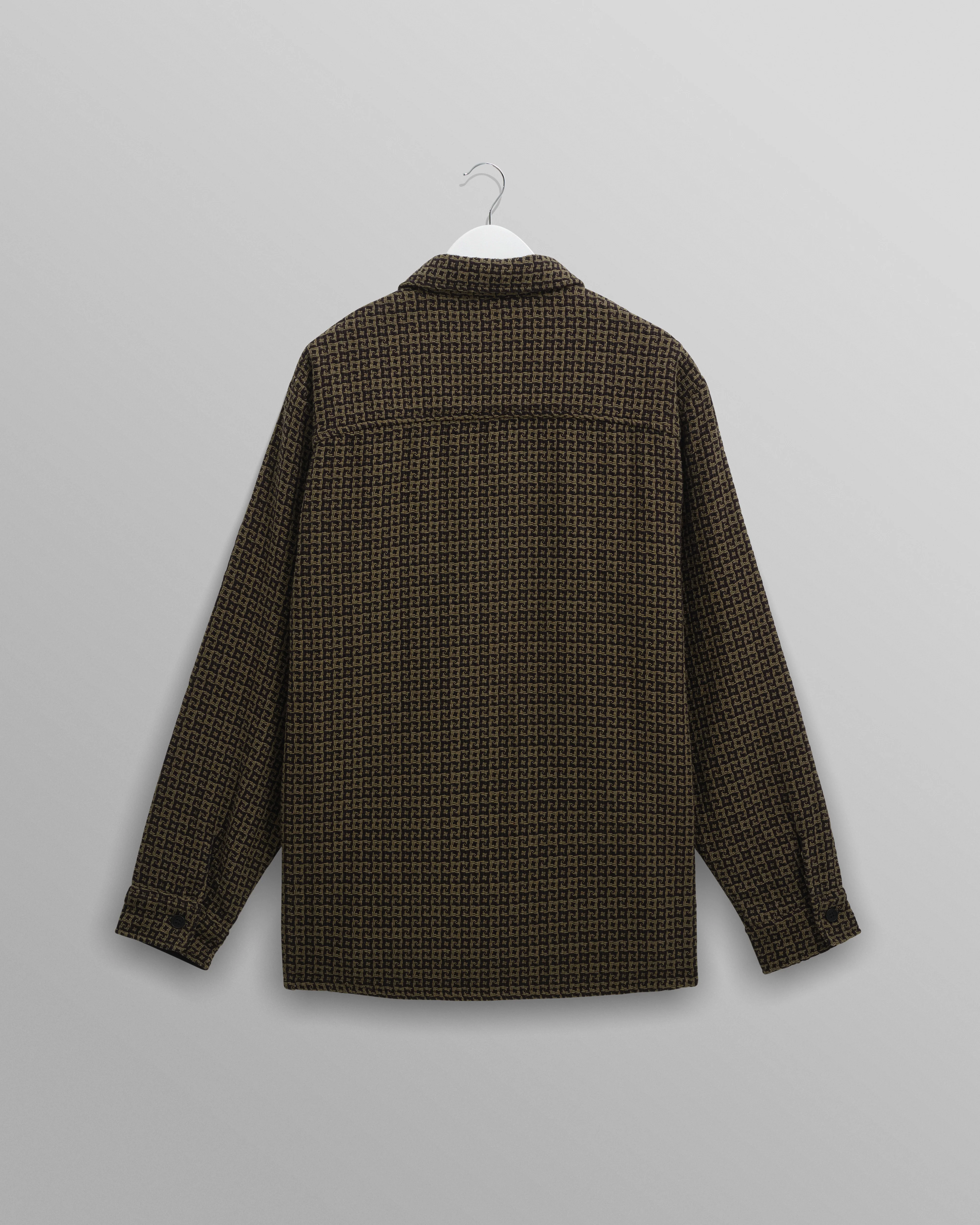 Whiting - Black And Khaki Dizzy Weave Overshirt - Image 8