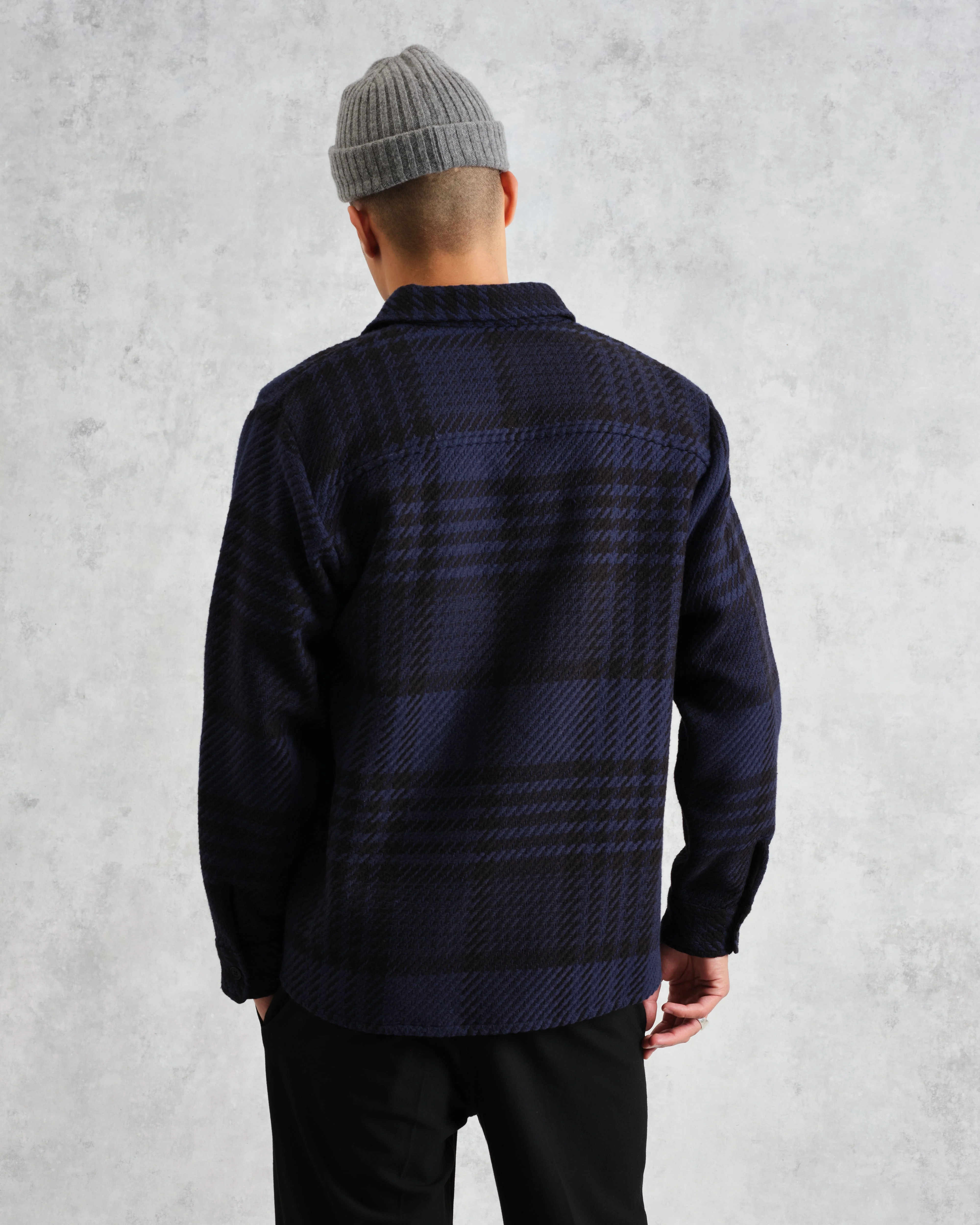 Whiting - Blue And Black Lake Check Overshirt - Image 6