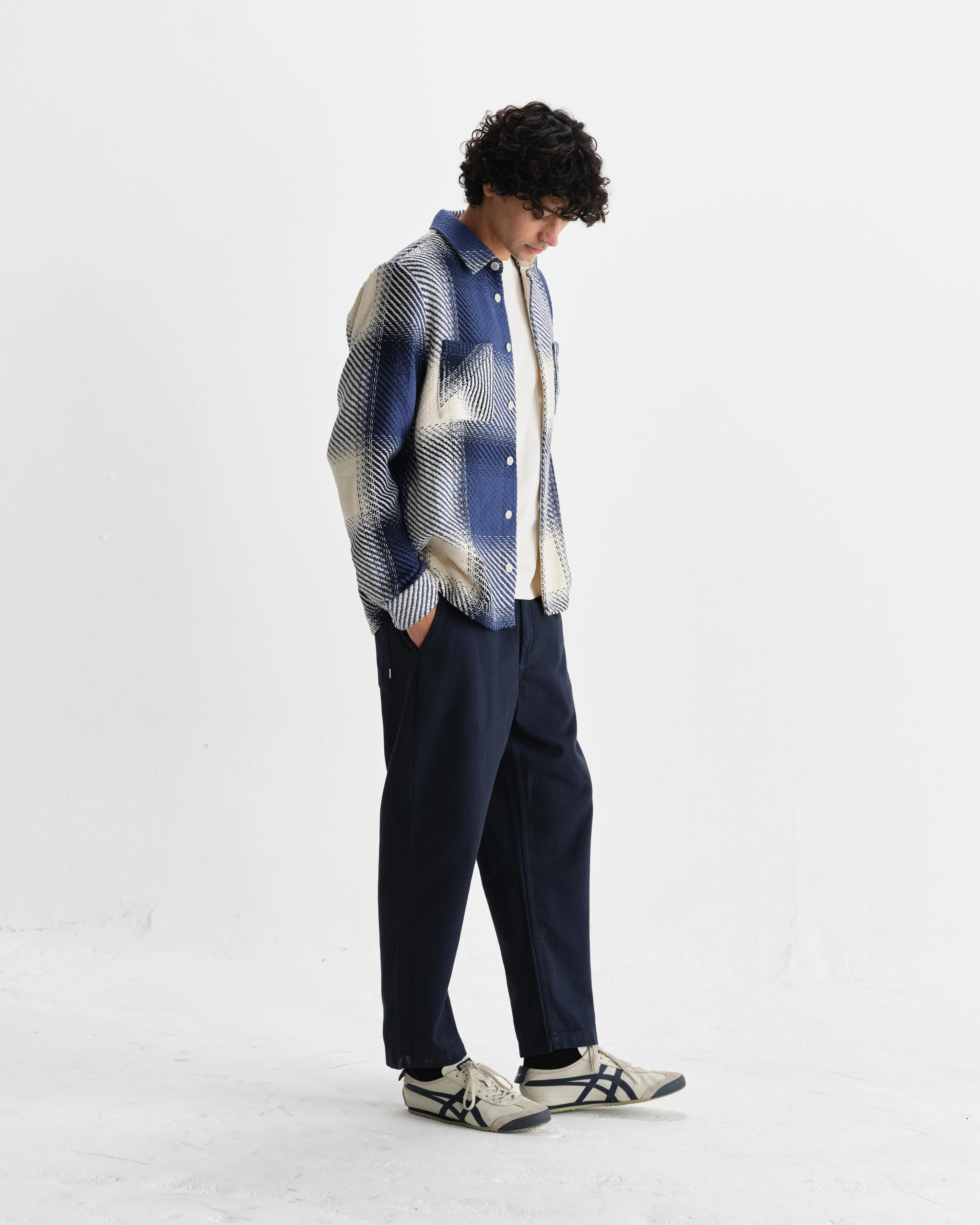 Whiting - Blue And Ecru Shadow Check Overshirt - Image 5
