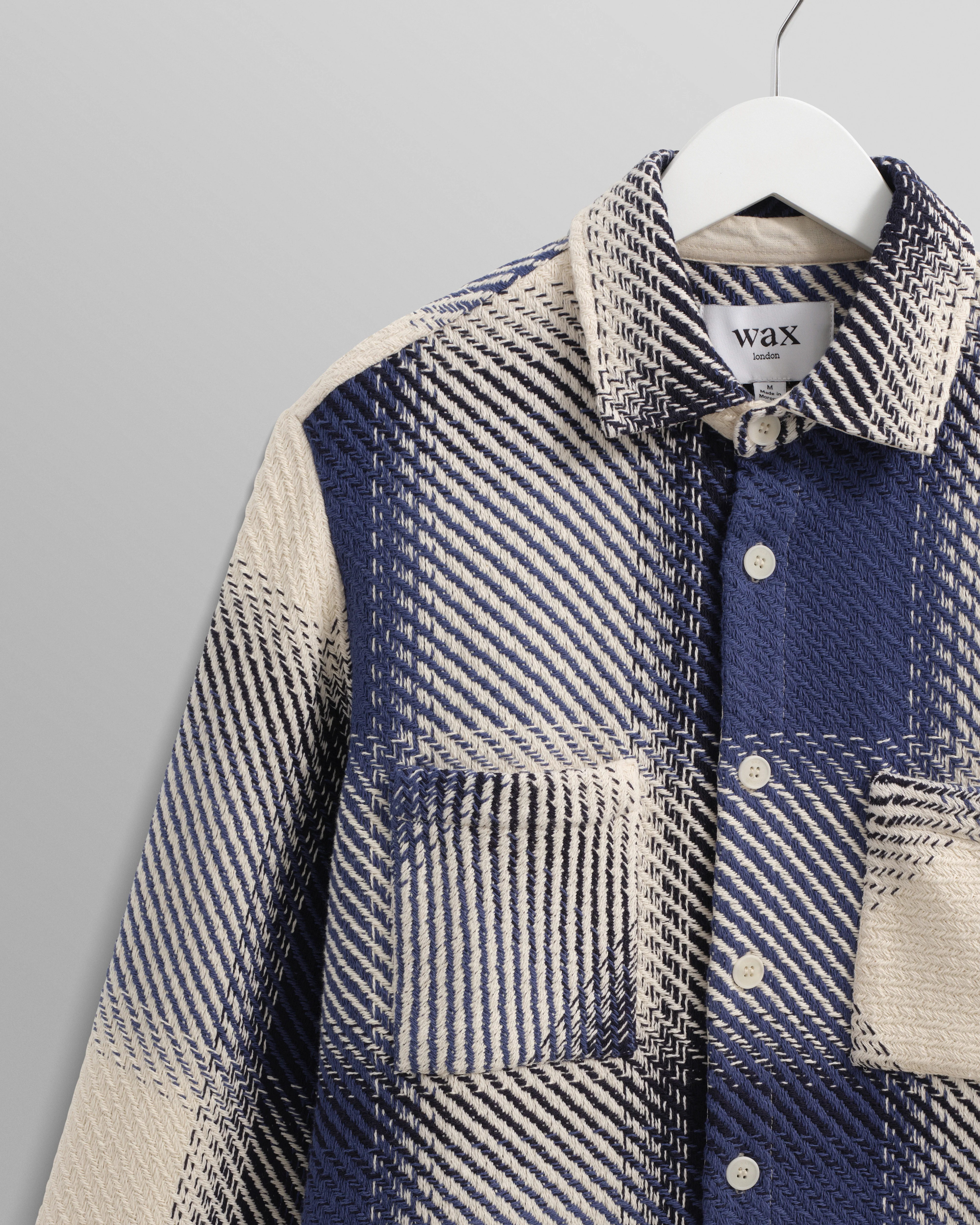 Whiting - Blue And Ecru Shadow Check Overshirt - Image 7