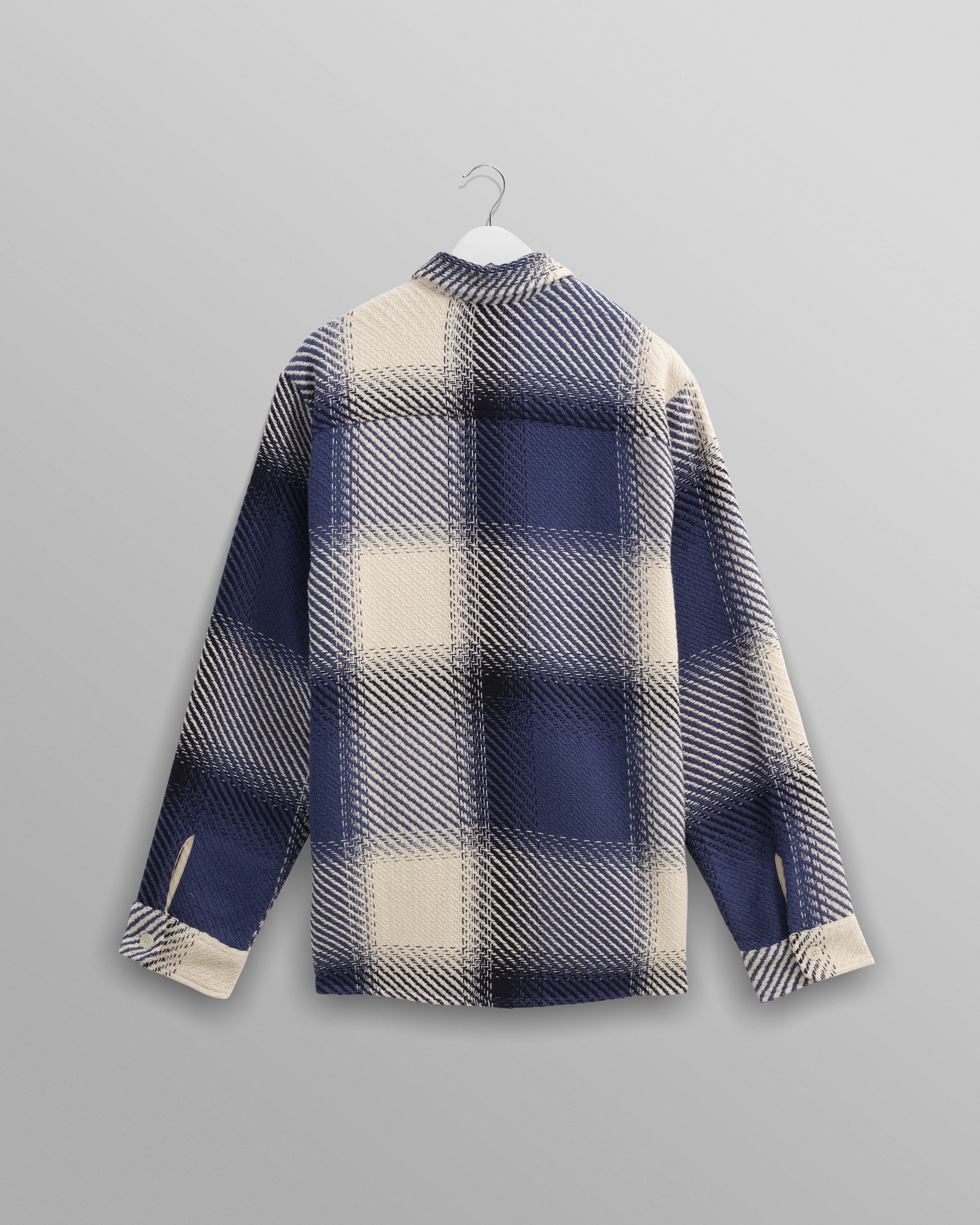 Whiting - Blue And Ecru Shadow Check Overshirt - Image 8