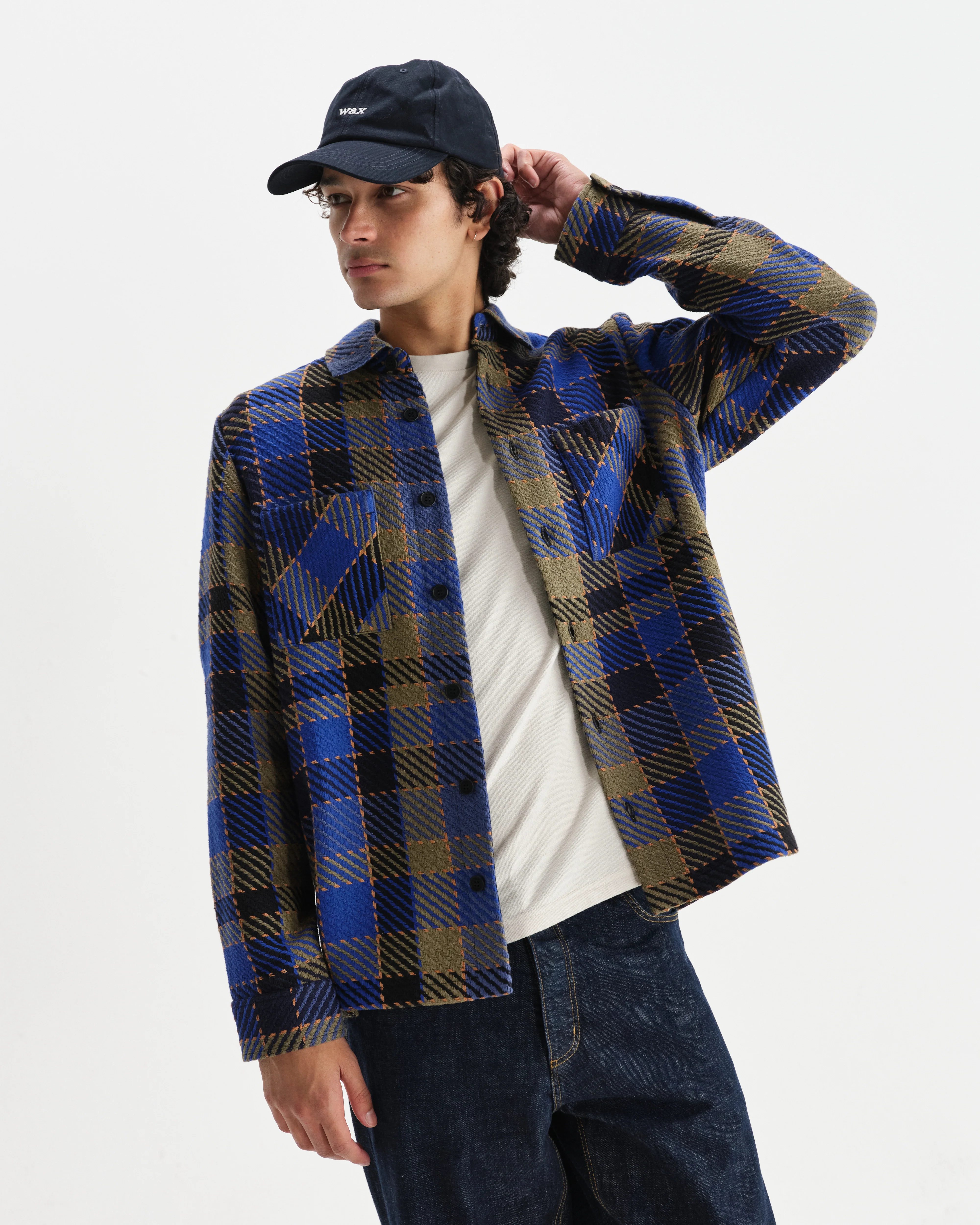 Whiting - Blue And Khaki Pike Check Overshirt - Image 2