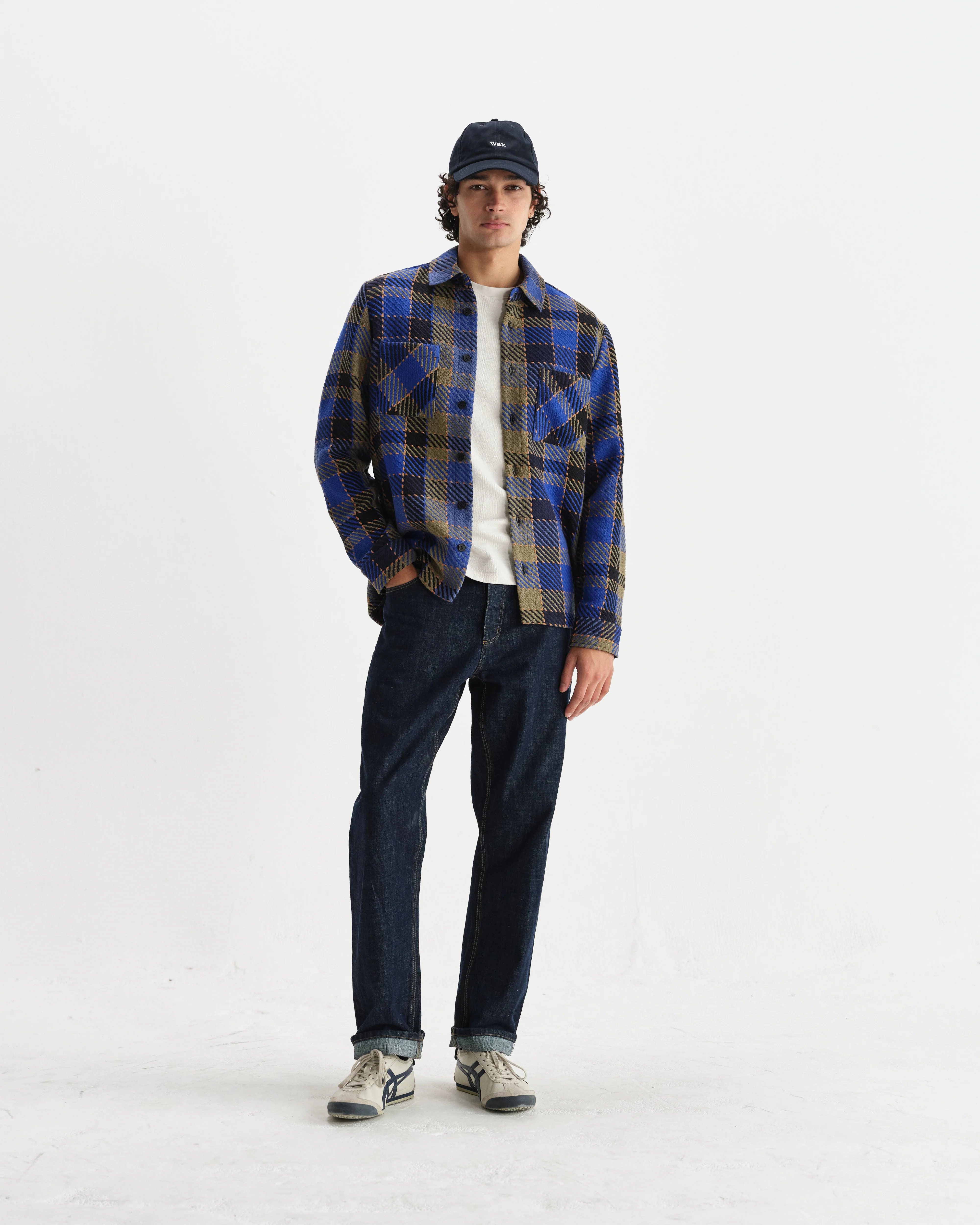 Whiting - Blue And Khaki Pike Check Overshirt - Image 4
