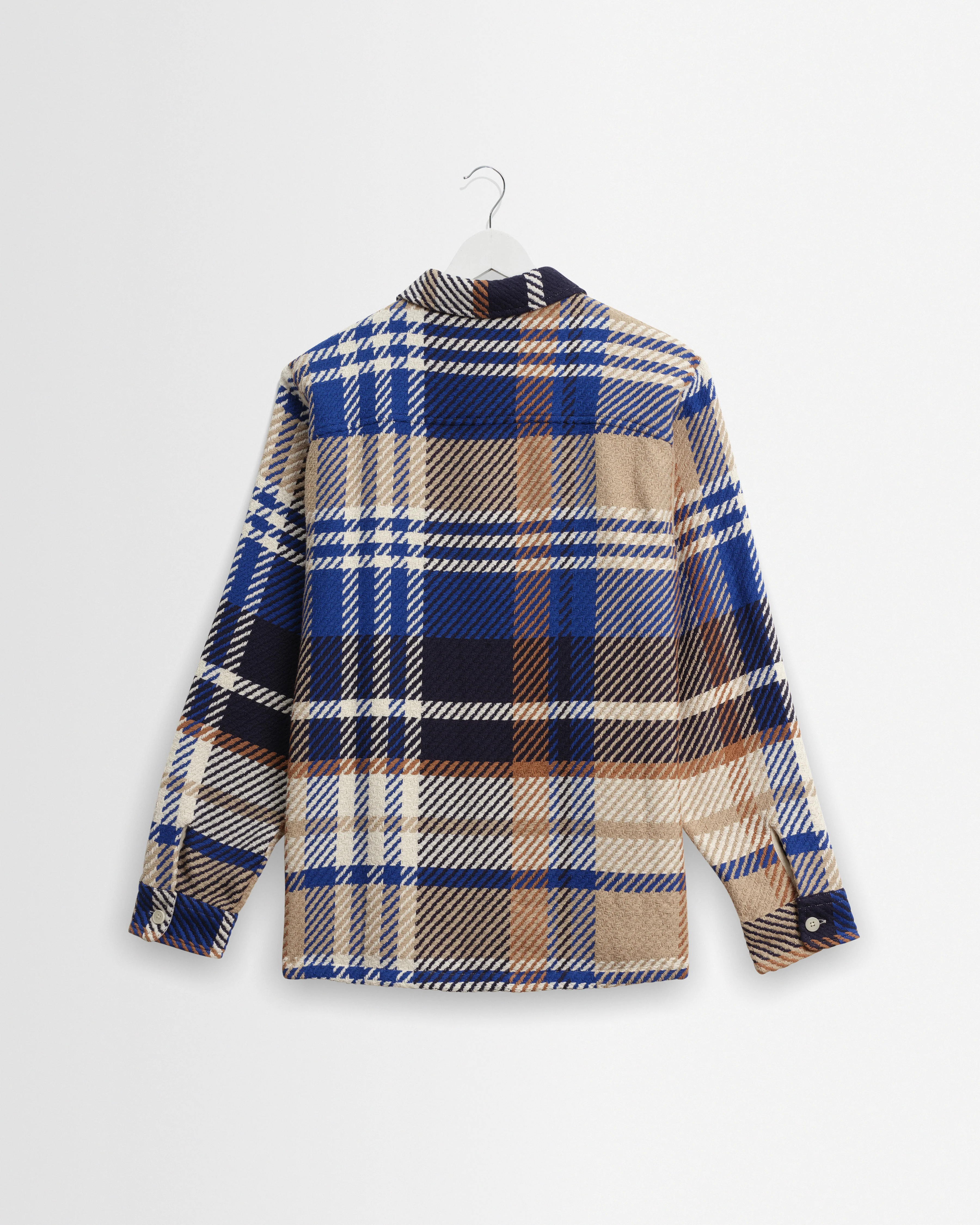 Whiting - Blue And Tan Bold Check Overshirt - Image 7