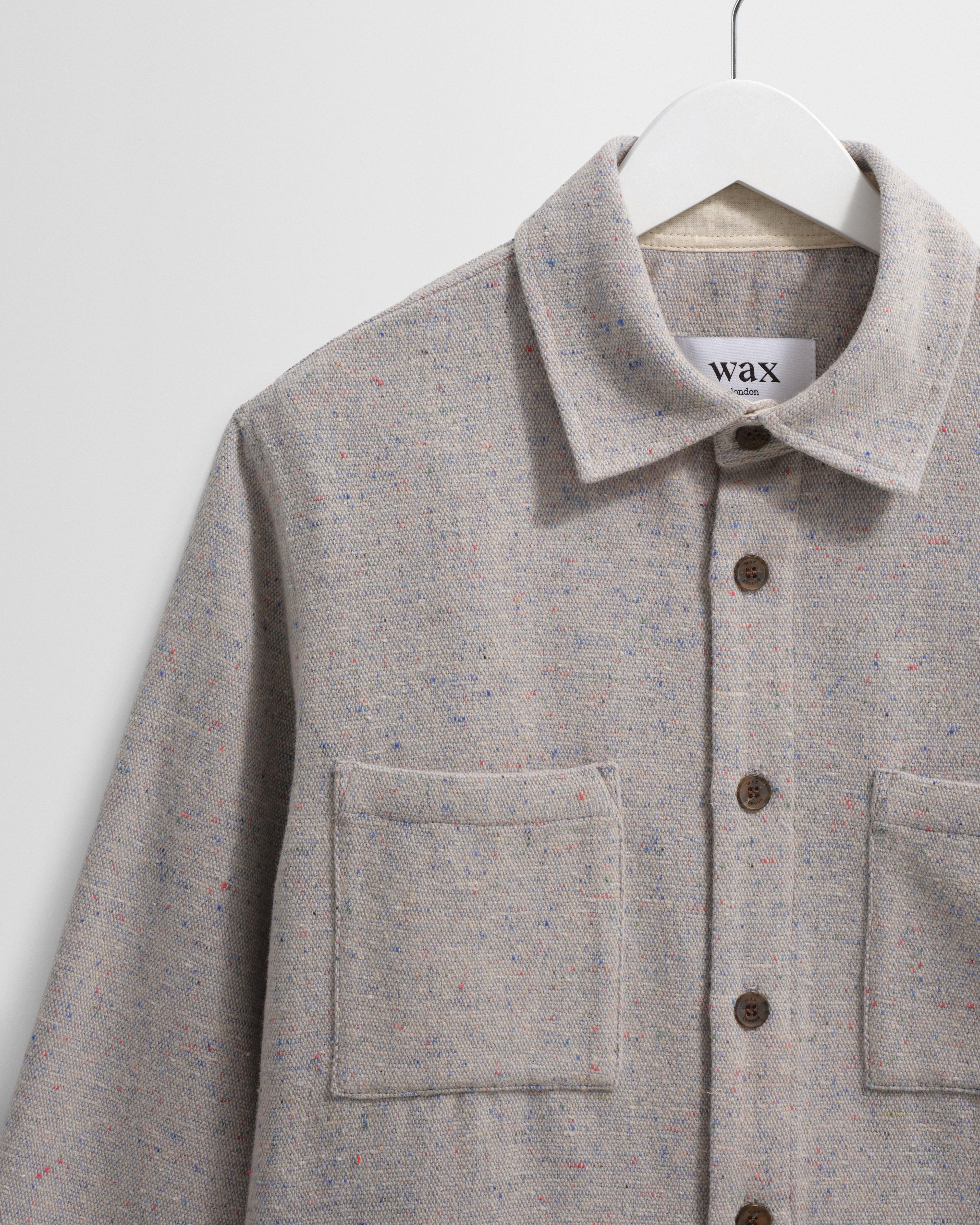Whiting - Blue Fleck Wool Overshirt - Image 2
