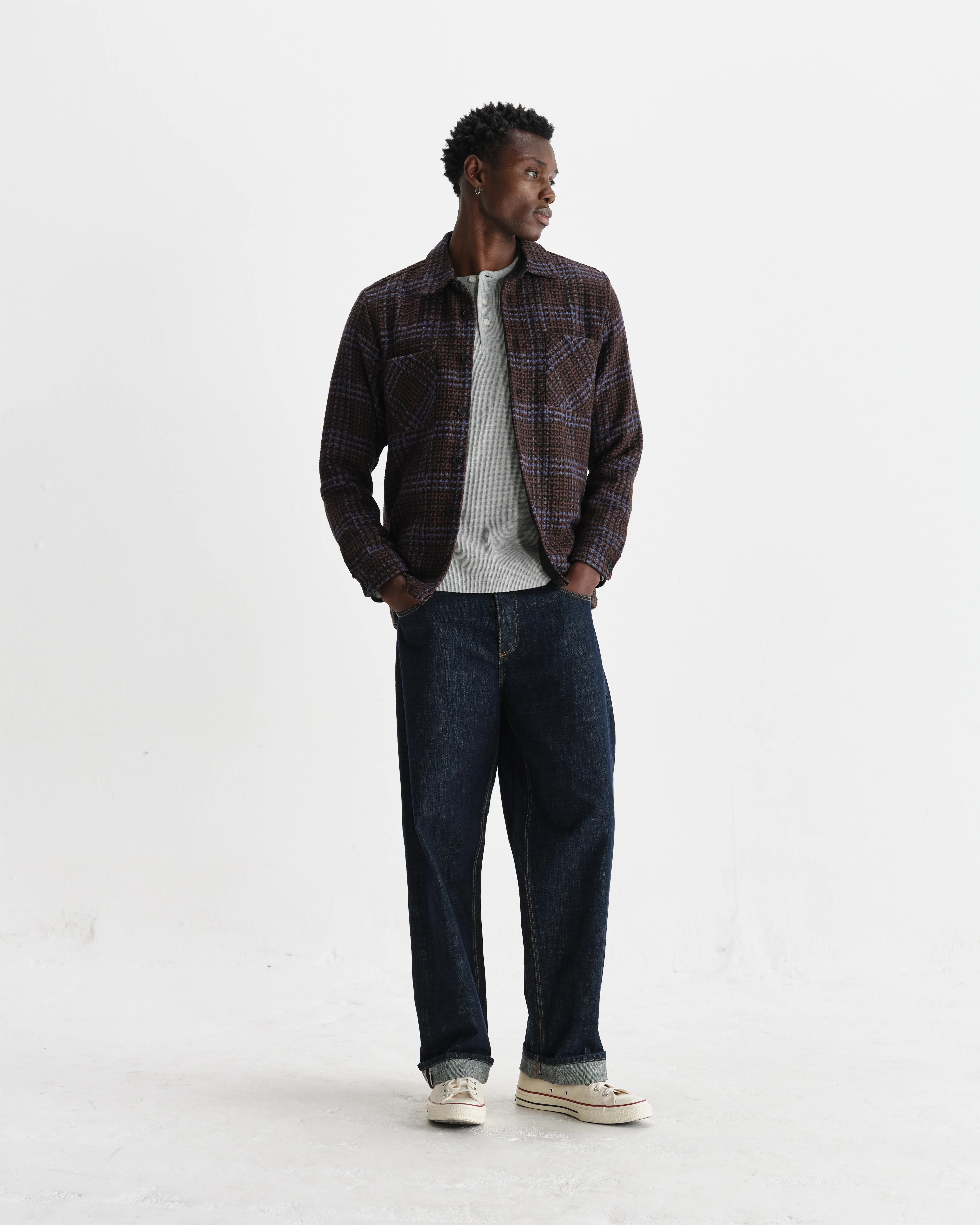 Whiting - Brown And Blue Skate Check Overshirt - Image 4