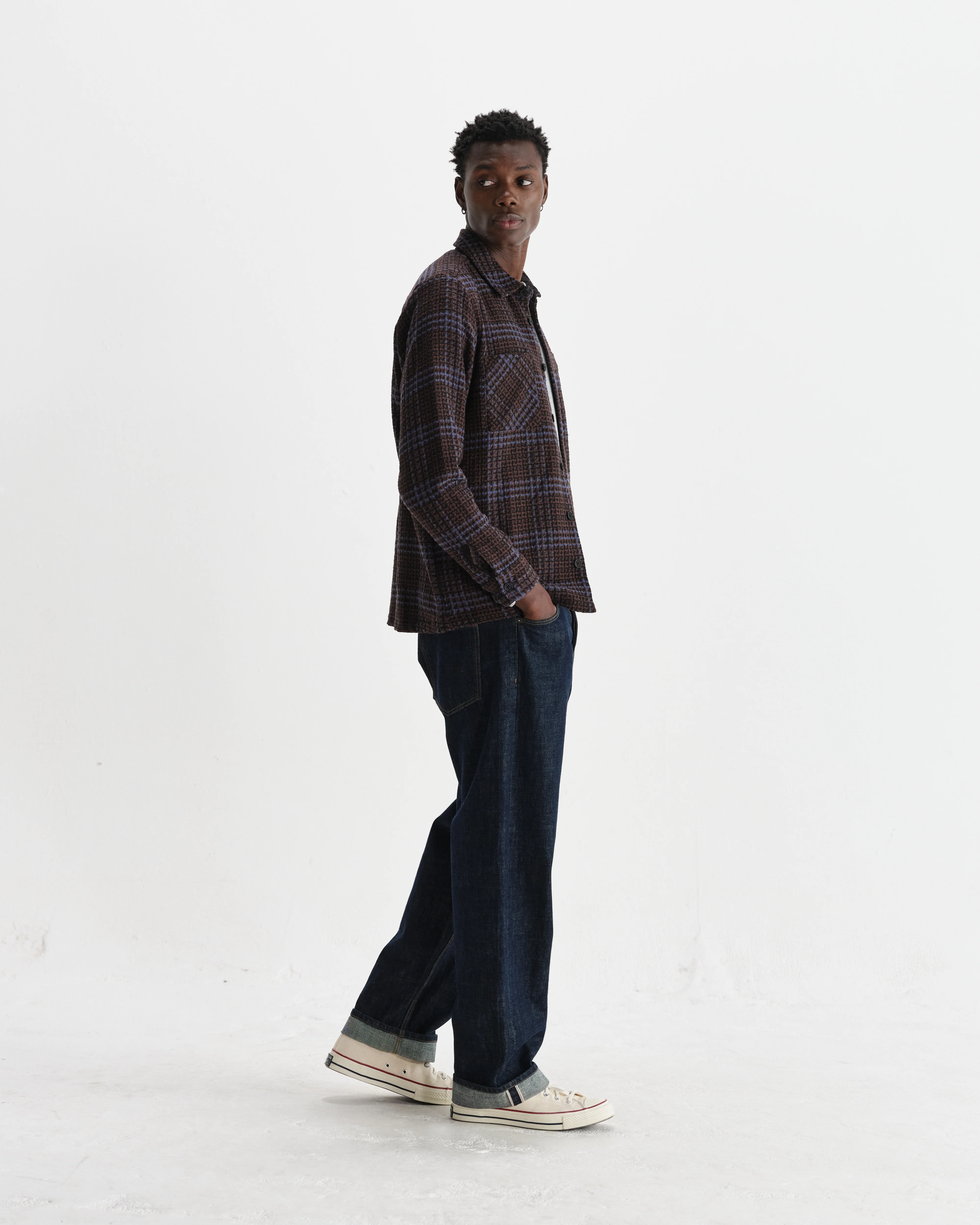 Whiting - Brown And Blue Skate Check Overshirt - Image 5