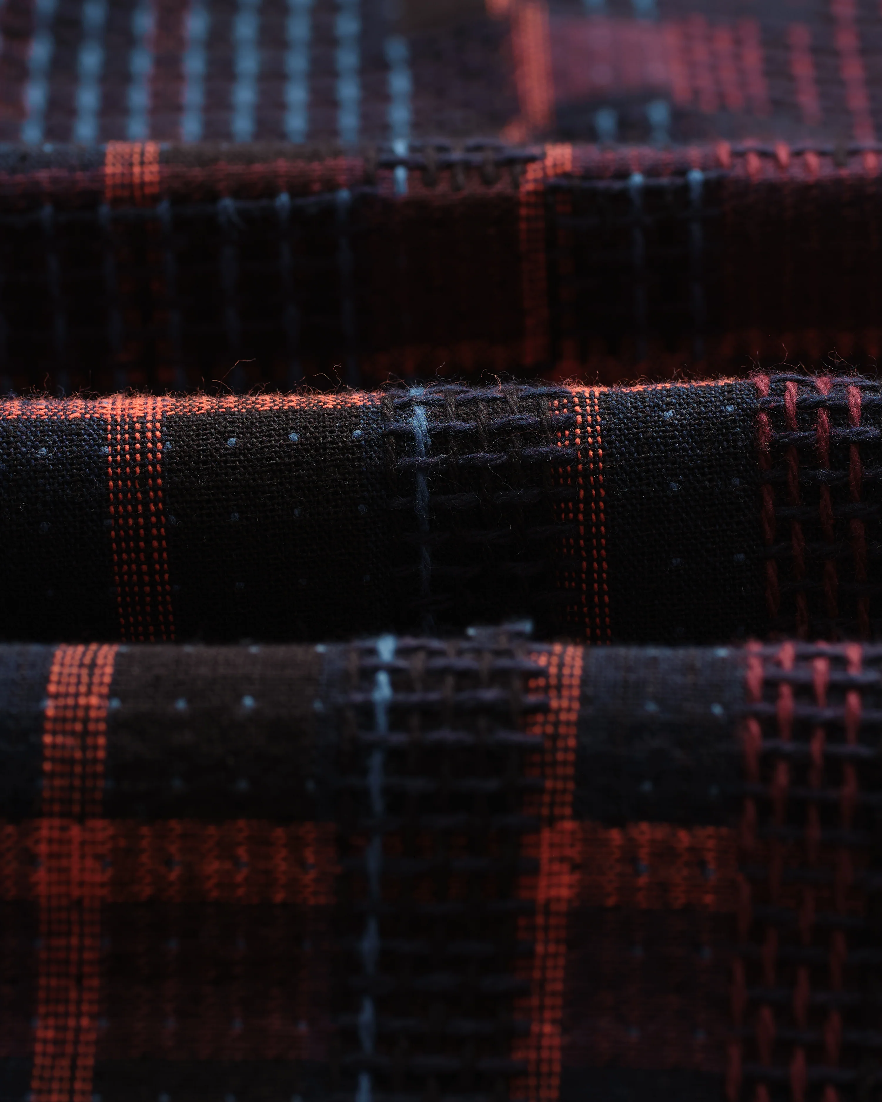 Whiting - Burgundy And Multicolour Glitch Check Overshirt - Image 9