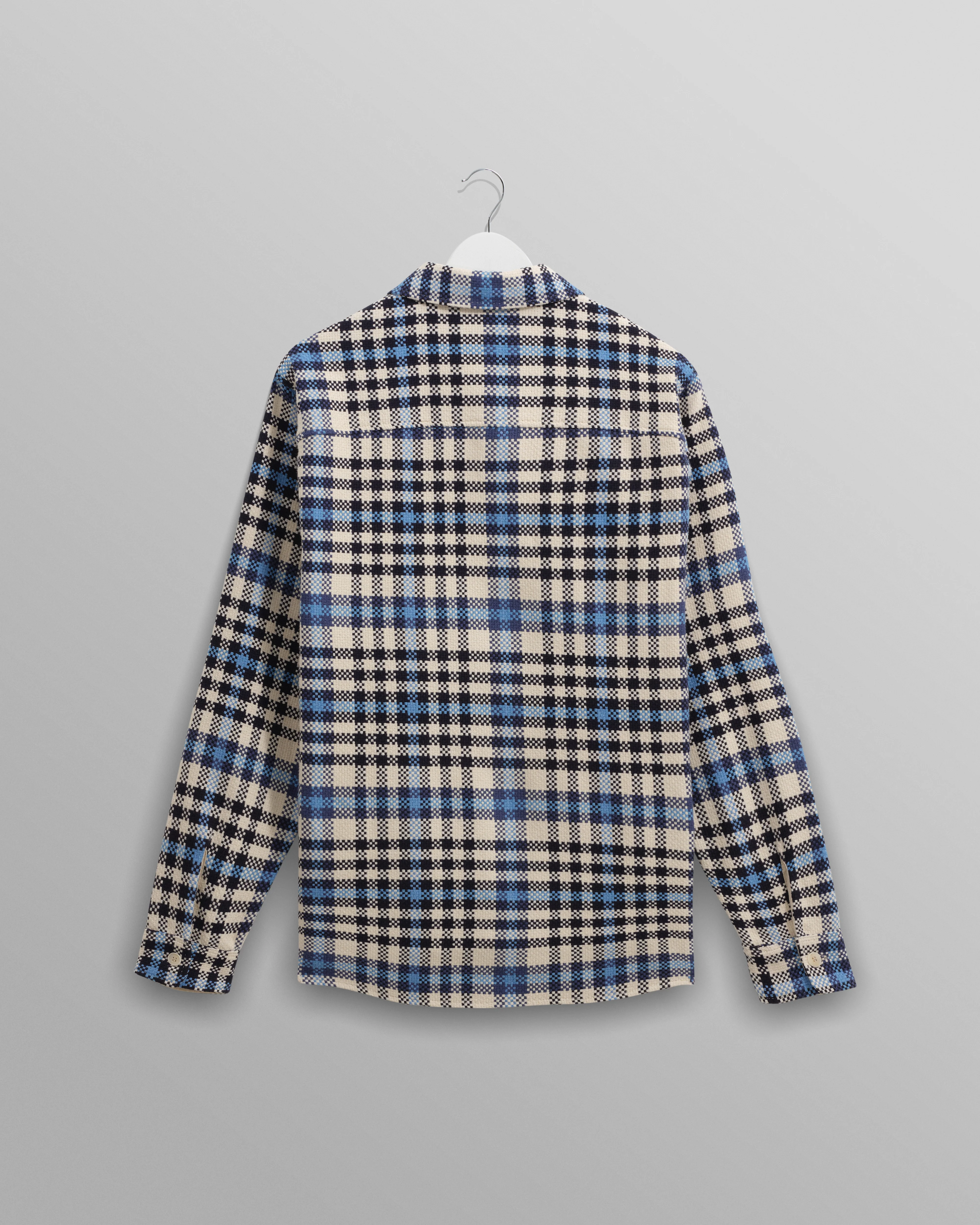 Whiting - Ecru And Blue Strand Check Overshirt - Image 8