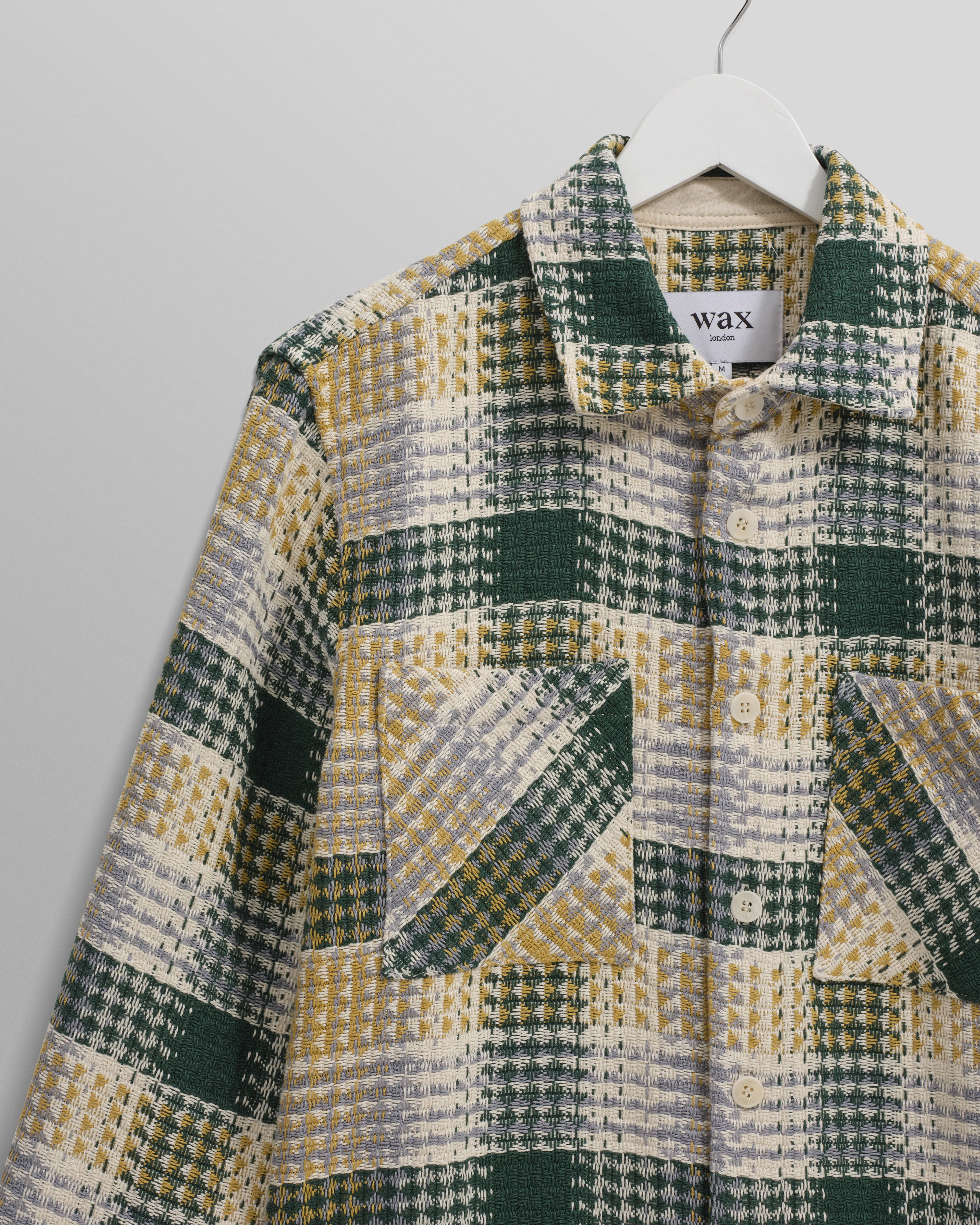Whiting - Ecru And Green Addle Check Overshirt - Image 8
