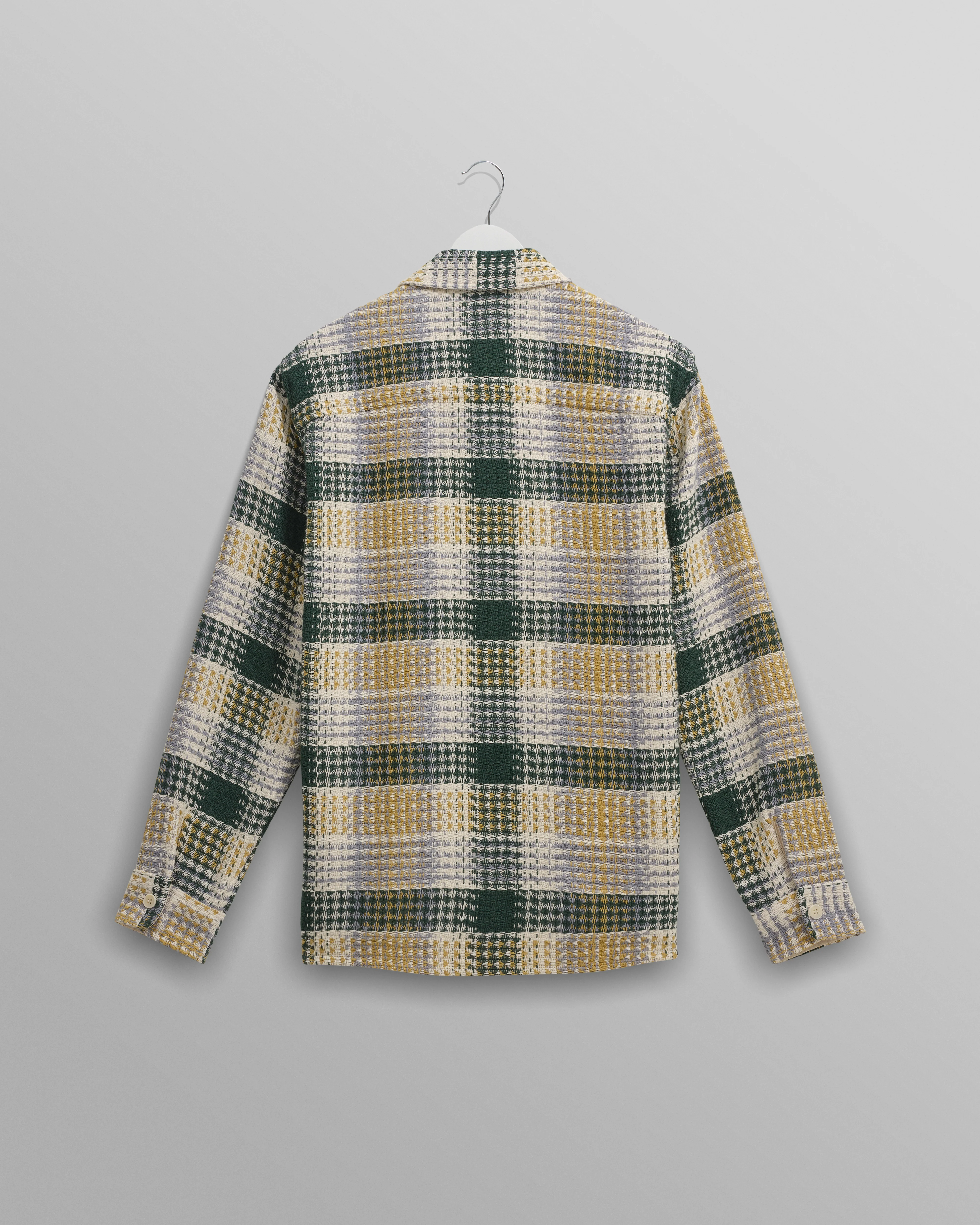 Whiting - Ecru And Green Addle Check Overshirt - Image 9