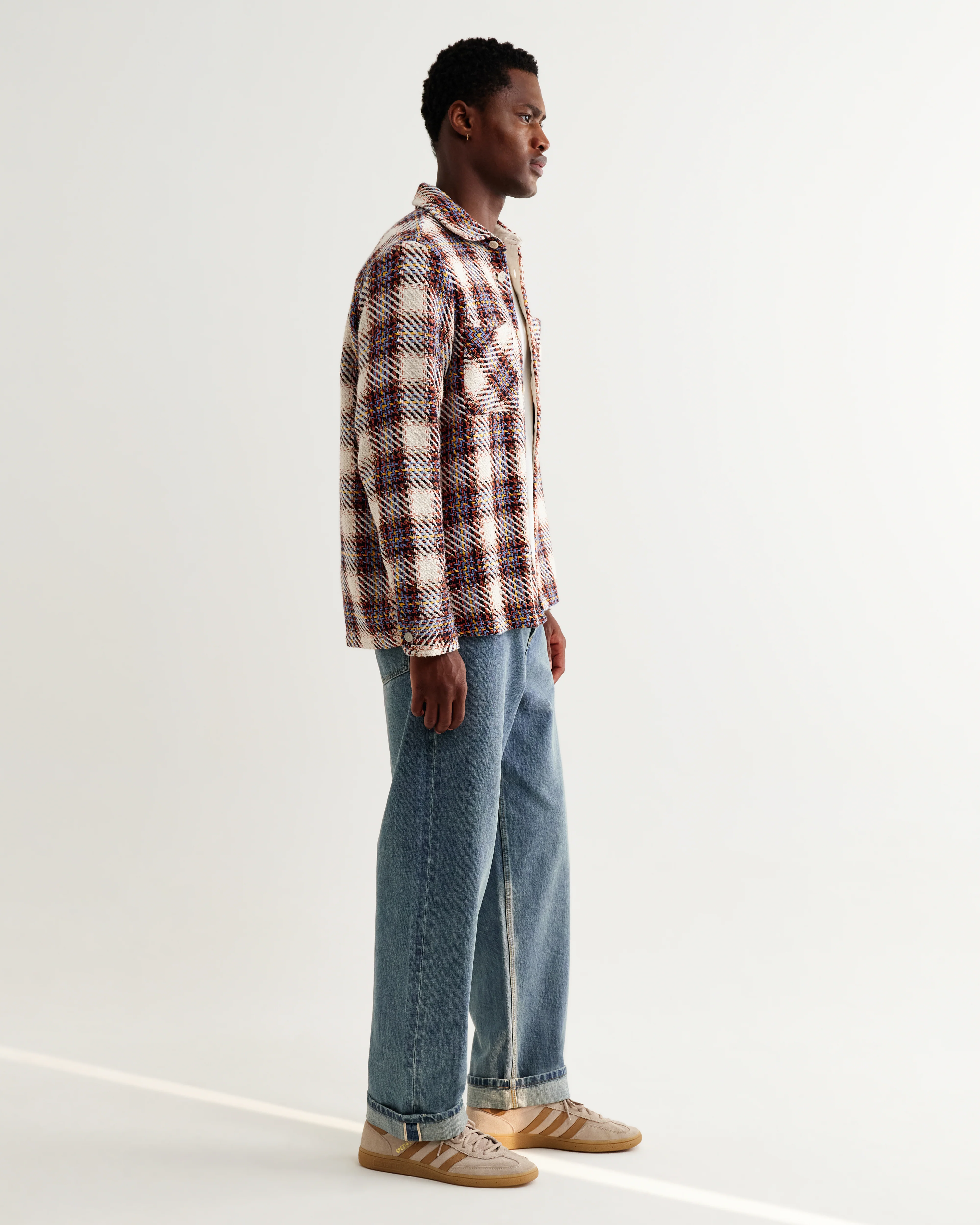 Whiting - Ecru And Multicolour Hutton Check Overshirt - Image 6